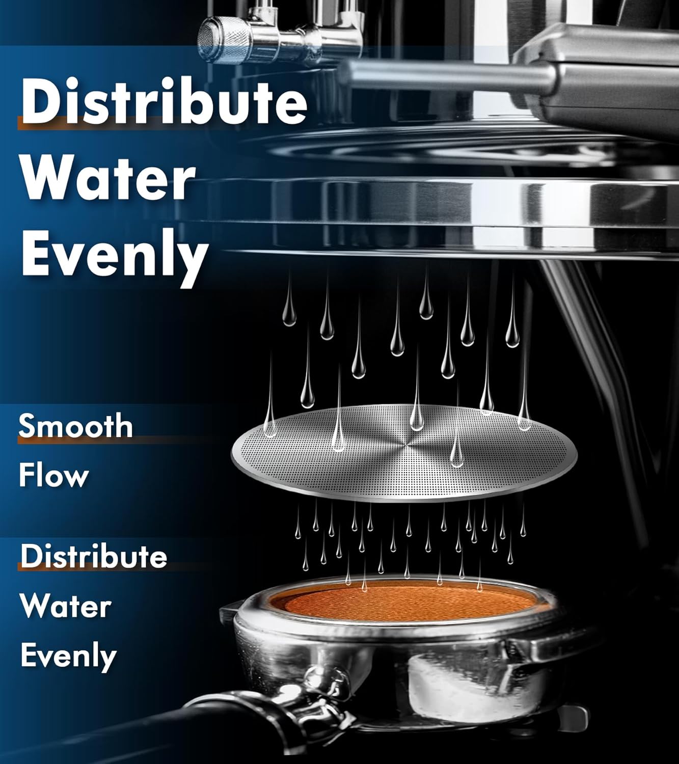 3 Pack Espresso Puck Screen for CASABREWS Espresso Machine, 316 Stainless Steel 0.2mm Ultra-Thin Coffee Espresso Filter Screen for Espresso Portafilter Filter Basket, 51mm