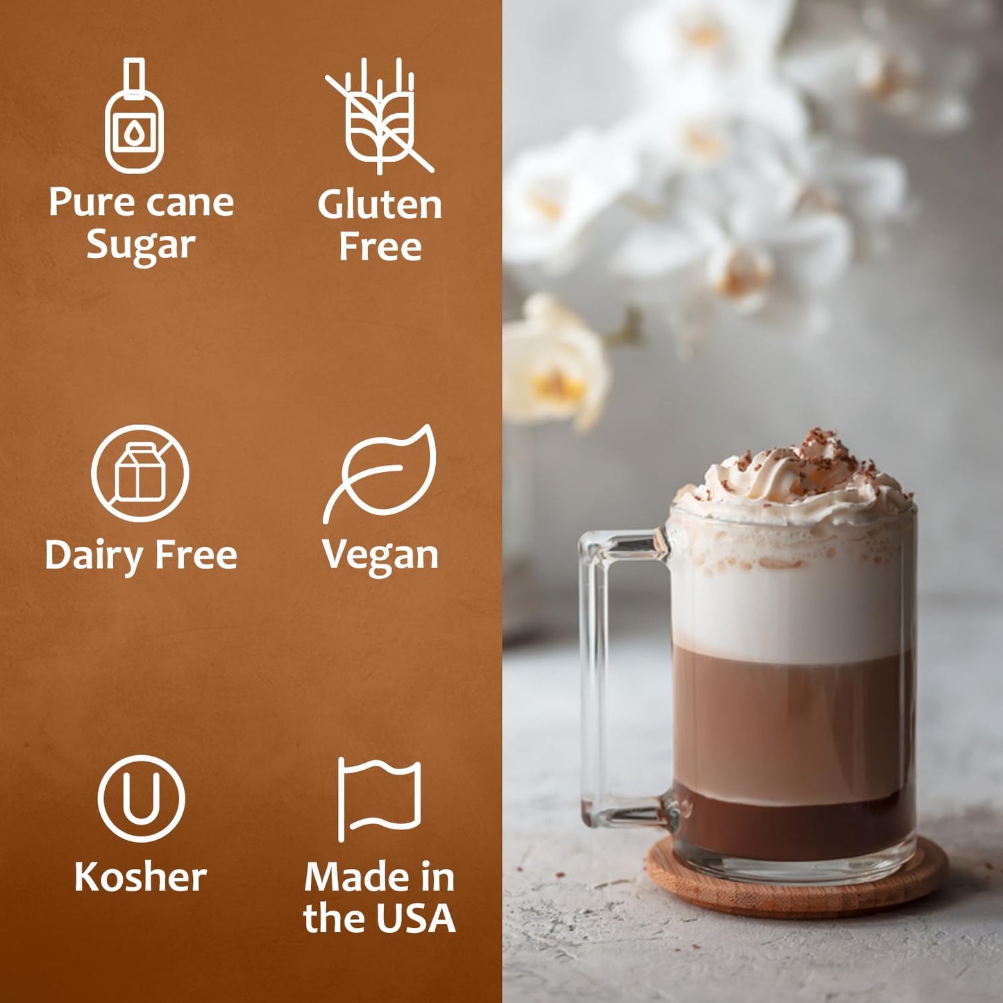 Vanilla Syrup for Coffee By Syruvia 25.4 fl oz Barista Style Coffee Syrup Vanilla Flavor