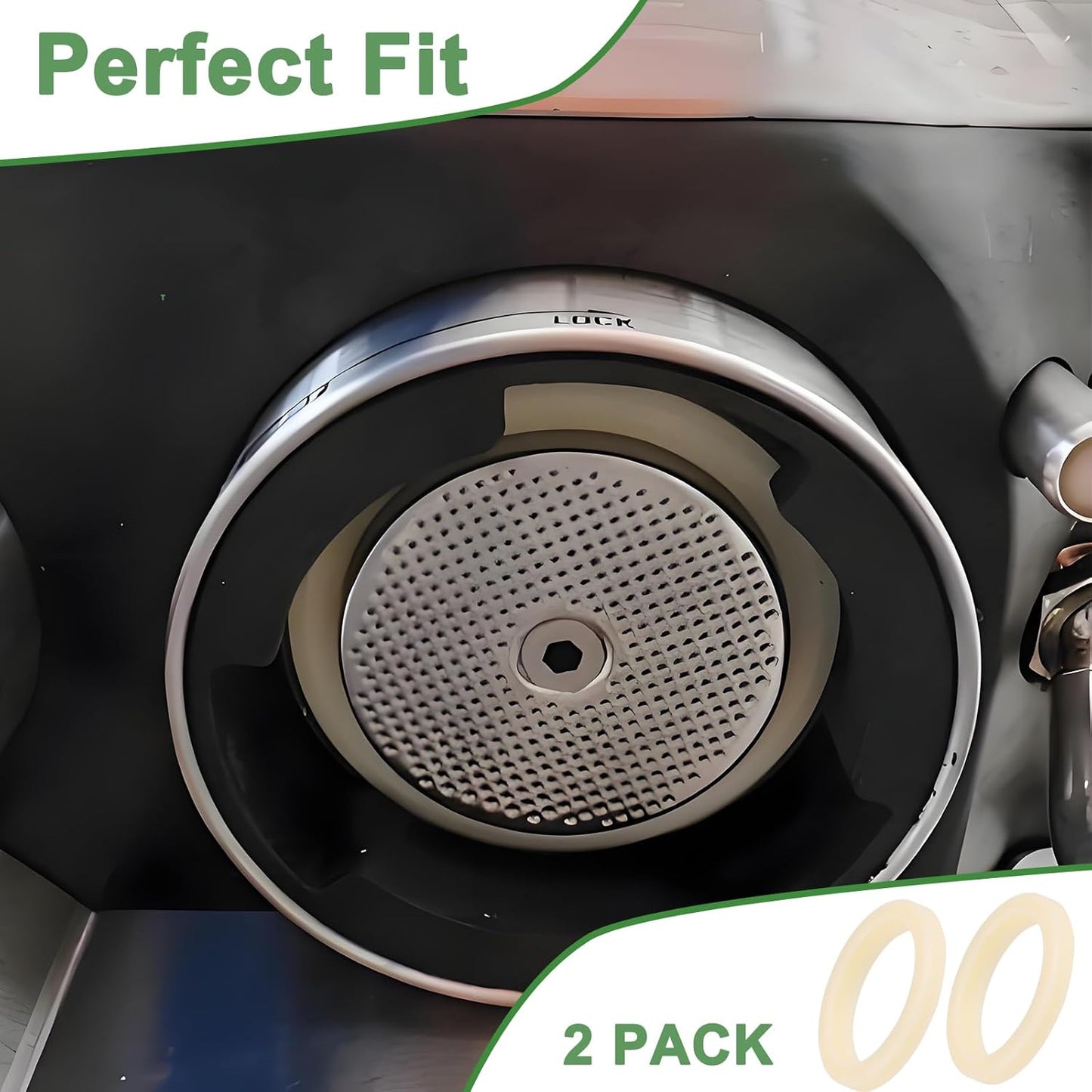 Silicone Steam Ring for Breville Espresso Machine 54mm Gasket Replacement for Breville810 /840/860 /870/878 /450/500/Sage 500/810/870/875/880/878.2 Pack.