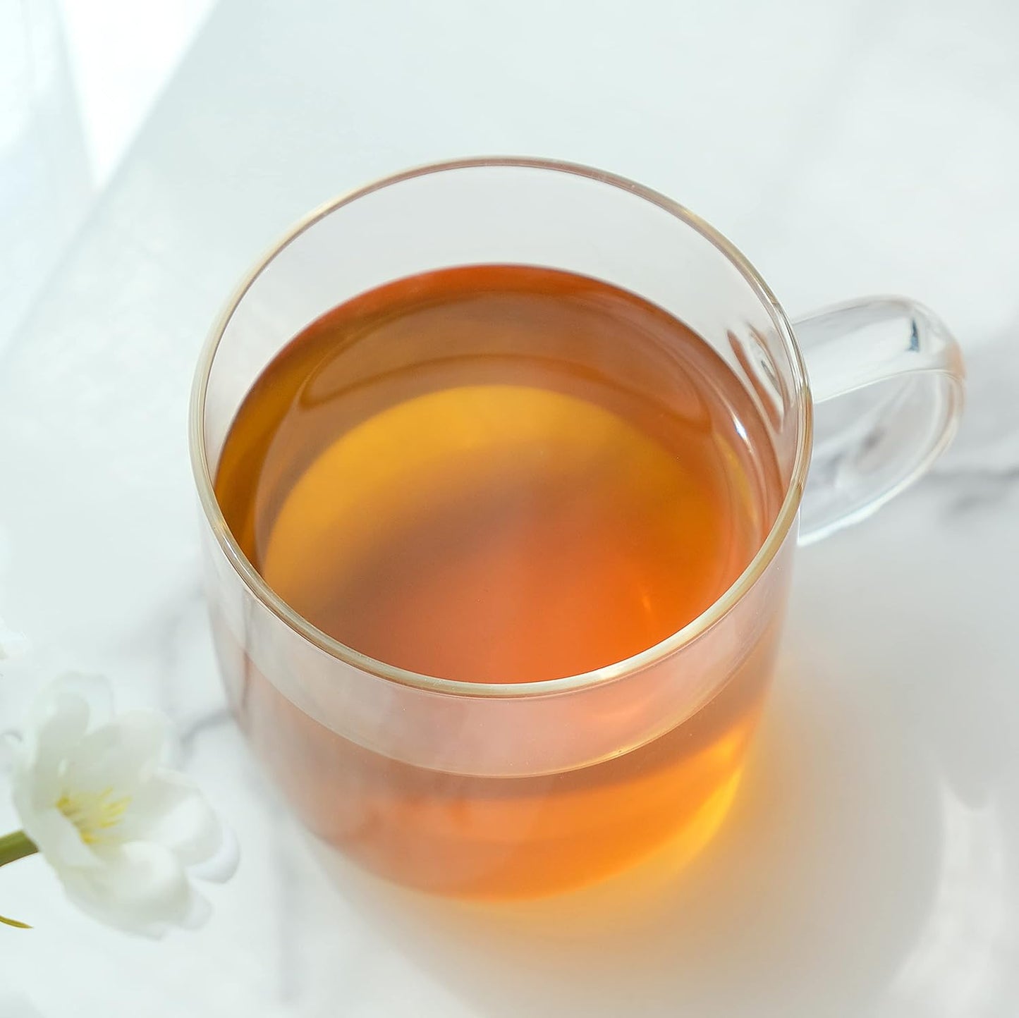 Fescha Organic Decaf Jasmine Green Tea Bags Flower-scented Tea (100-count), Eco-Conscious Tea Bags, Packed by Resealable Kraft Bag