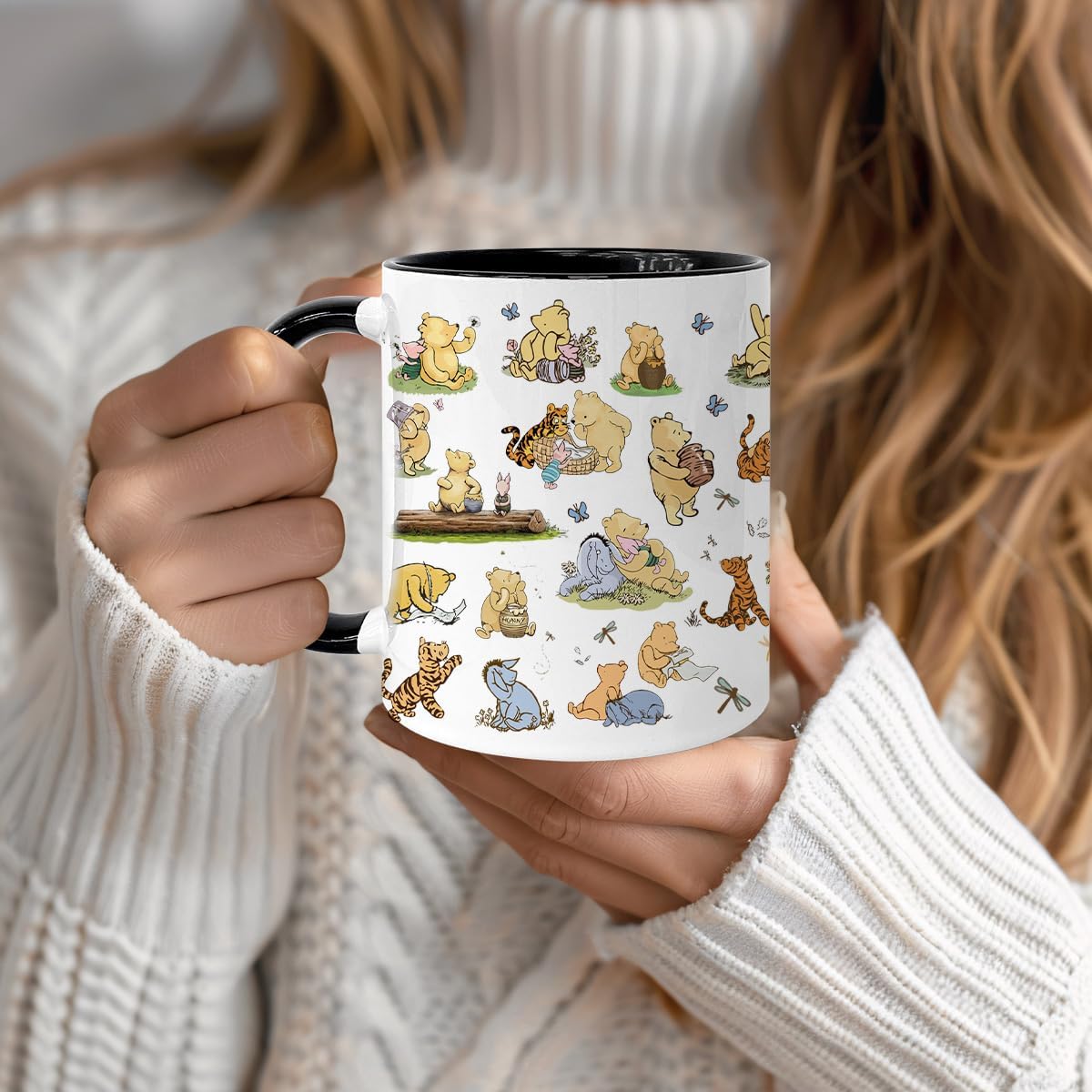 Honey Bear Coffee Mug, Cute Bear Design Gifts, Bears Theme Coffee Mug, Pooh Lover Gift, Winnie Gift for Women Friends, Pooh Gifts for Birthday Christmas
