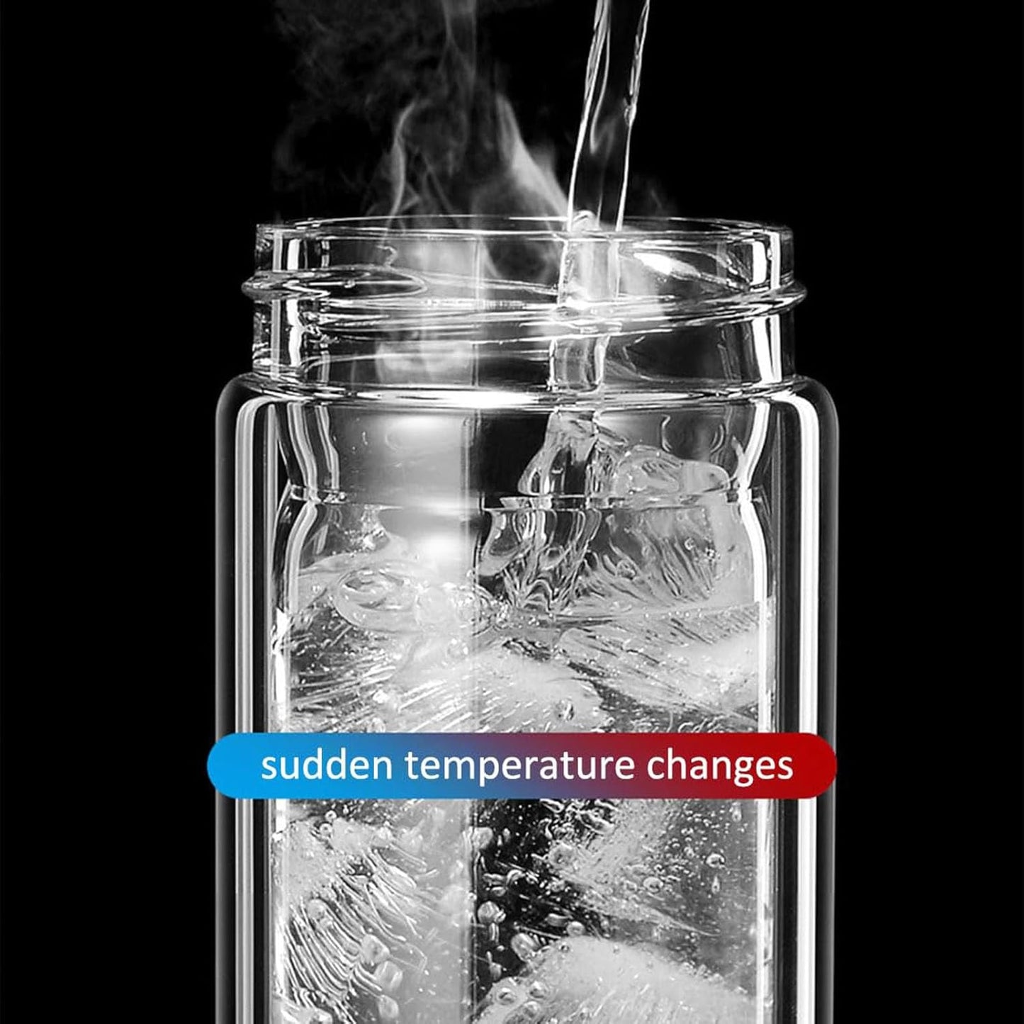 QUROXO 2025 New Tryteava Glass Infuser, Teava 3-In-1 Smart Tea Infuser with Cup Brush, Double-Layer Borosilicate Glass Tryteava Tea infusers Separation Cup (Gold, 280ml (9.5oz))