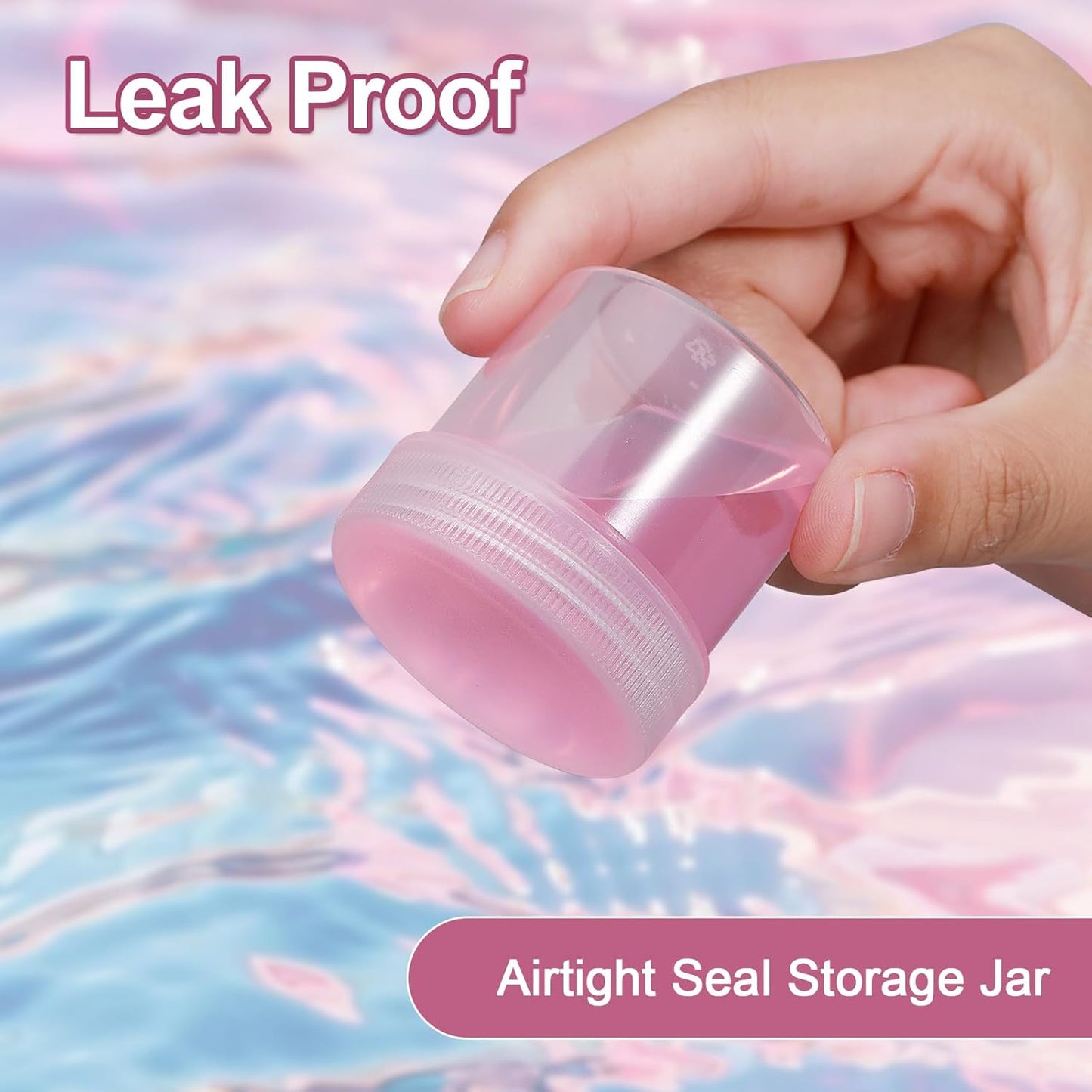 TSA Approved Wide Mouth Travel Size Containers, PP Clear & White Leak Proof Travel Plastic Jars with Lids for Creams Lotion Cosmetic, Jewelry Beads, Sample, Small Items Storage (3.4 oz, 8 Pcs)