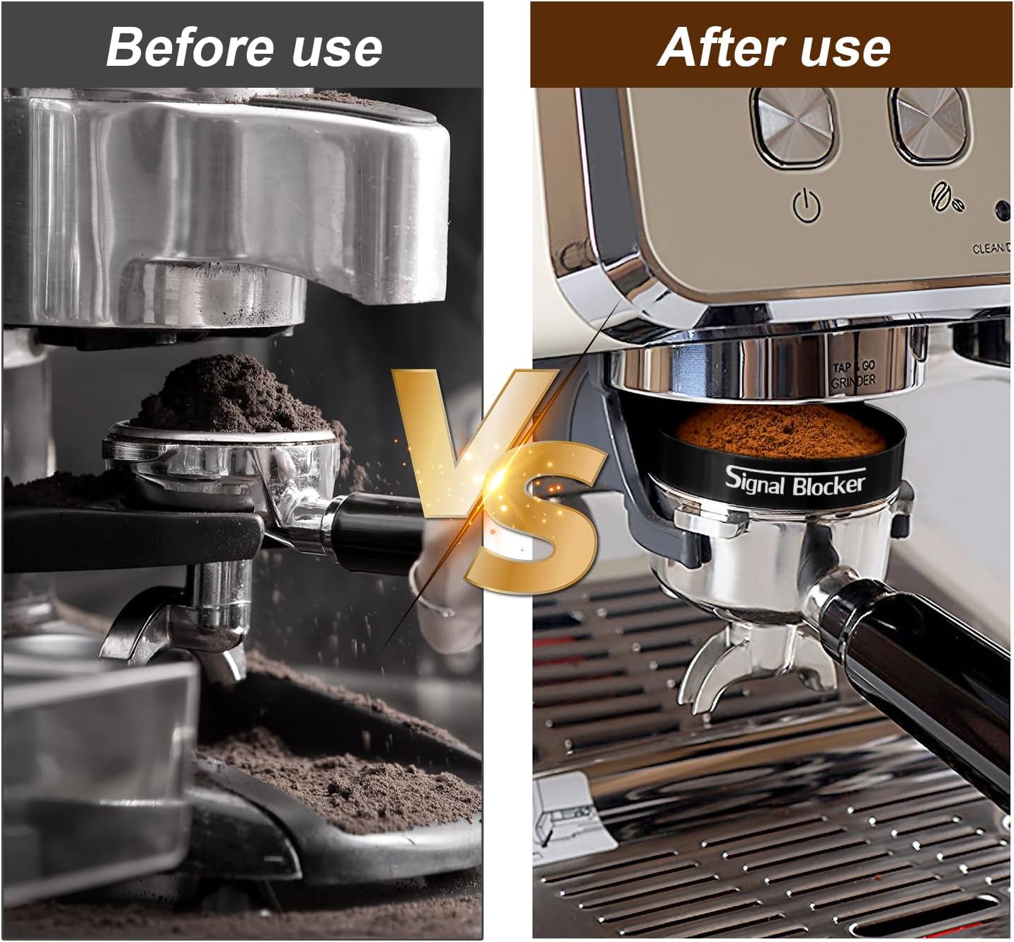 54mm Espresso Dosing Funnel & 53.5mm Puck Screen for Breville: Magnetic Coffee Dosing Ring Aluminium Metal - Reusable 1.7mm Thickness 150μm Puck Screen 316 Stainless Steel | Fits All 54mm Portafilters