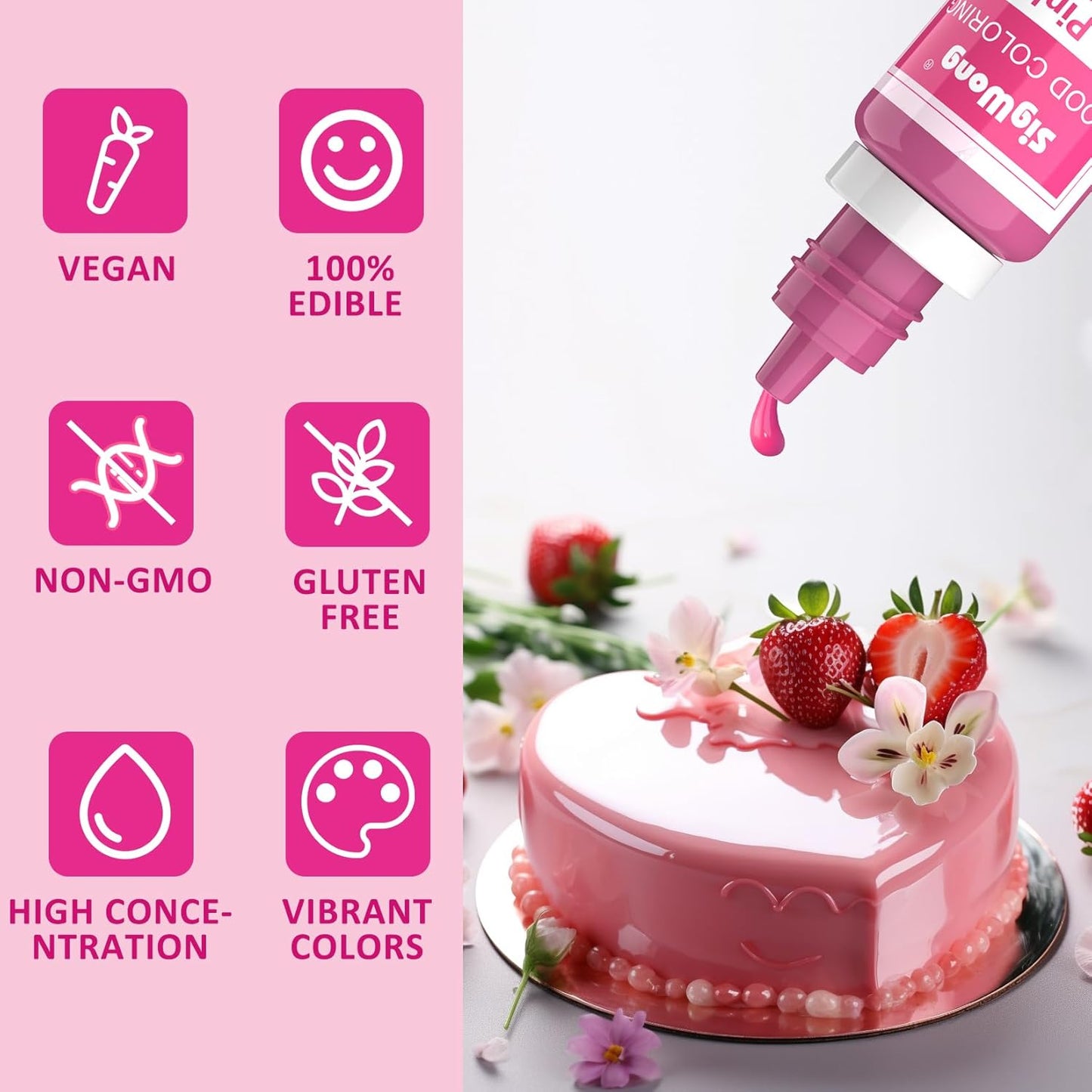 Food Coloring Liquid - 16 Colors Vibrant Food Coloring Set, Upgraded Tasteless Food Grade Food Dye for Cake Decorating, Baking, Cookies, Icing, Slime, Easter Egg, Fondant and DIY Crafts - 10ml Bottles