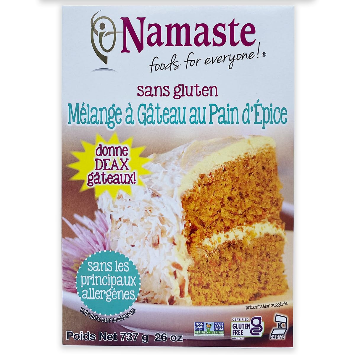 NAMASTE FOODS MIX CAKE SPICE WFGFDF 26OZ