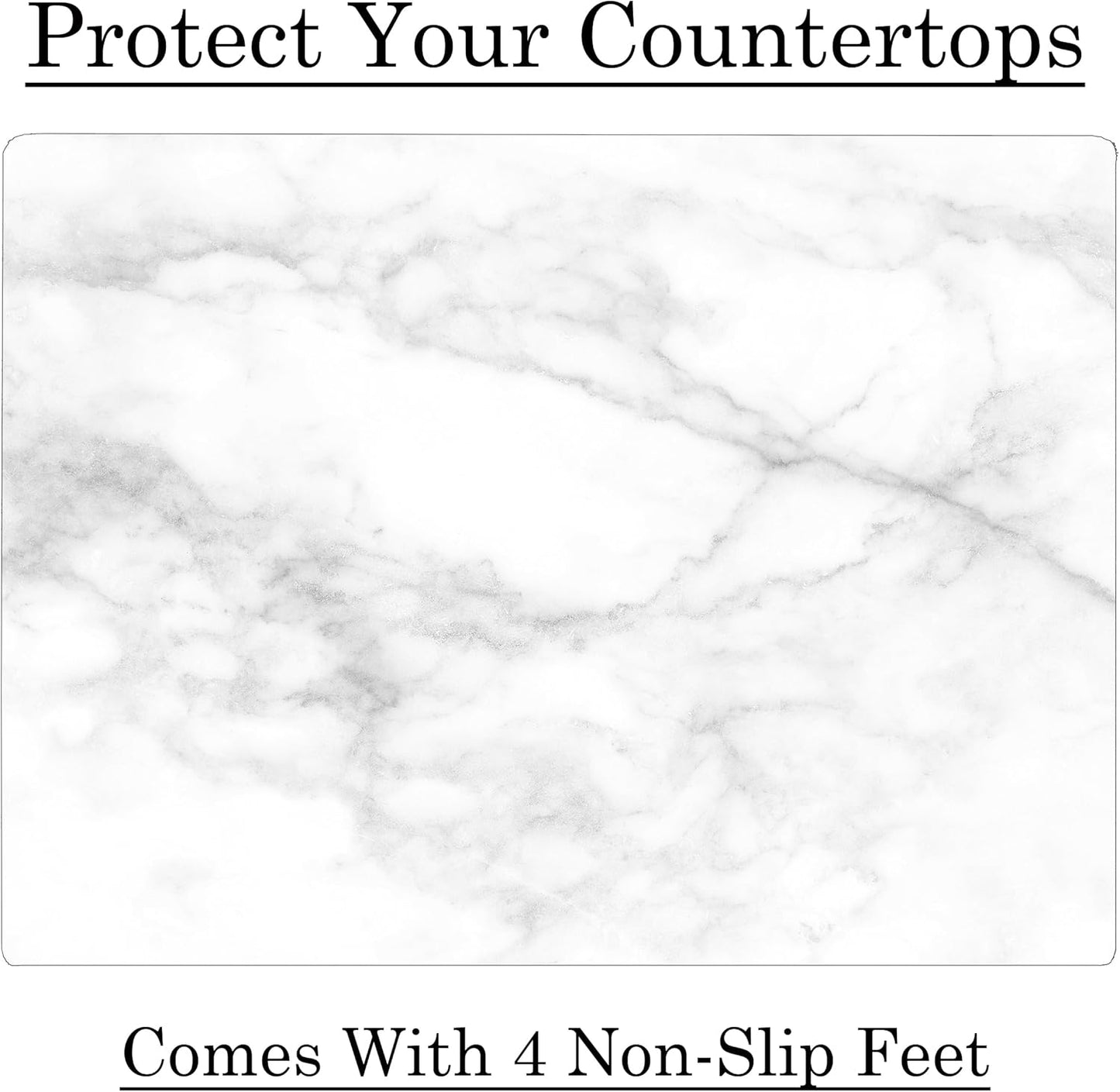 White Agate Marble Kitchen Glass Cutting Board Ocean Decorative Gift Marbled Granite Stone Rock Gift For Her Mom Wife (Marble)