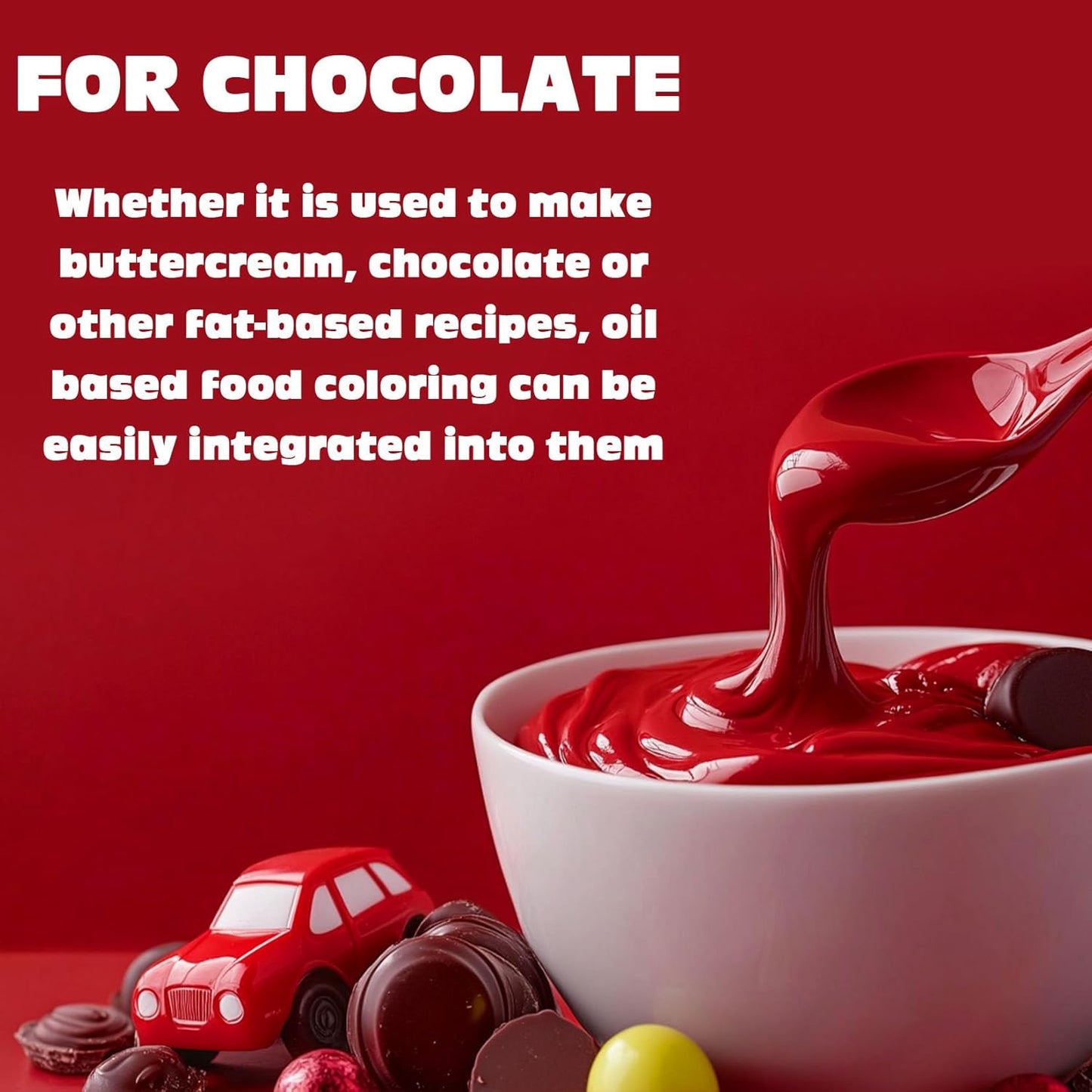 Oil Based Food Coloring - 15 Vibrant Rainbow Colors Edible Oil Food Dye Set, Flavorless Concentrated Oil Based Food Coloring for Chocolate, Baking, Cake Decorating, Candy Melts, Cookies, Frosting - 0.25 Fl. Oz