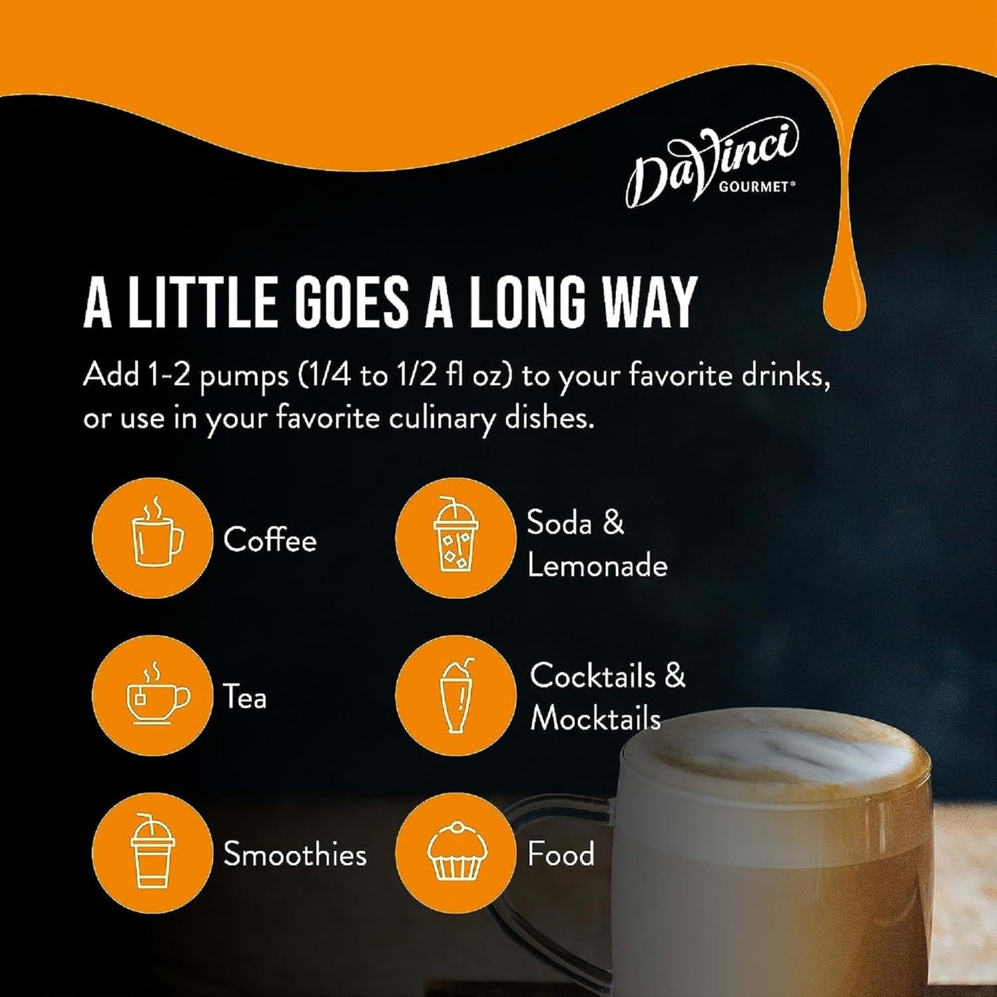 DaVinci Gourmet Classic Peach Syrup, 25.4 Fluid Ounces (Pack of 1)