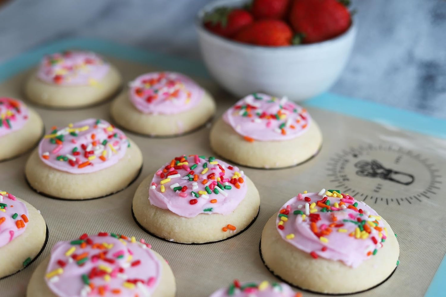 Silicone Baking Mats, Half Size Baking Mats For Cookies, Pack Of 4, Oven Safe, (11.5 X 16.5), Non-Stick, Silicone Baking Sheet Liner, Perfect For Baking Macarons And Cookies