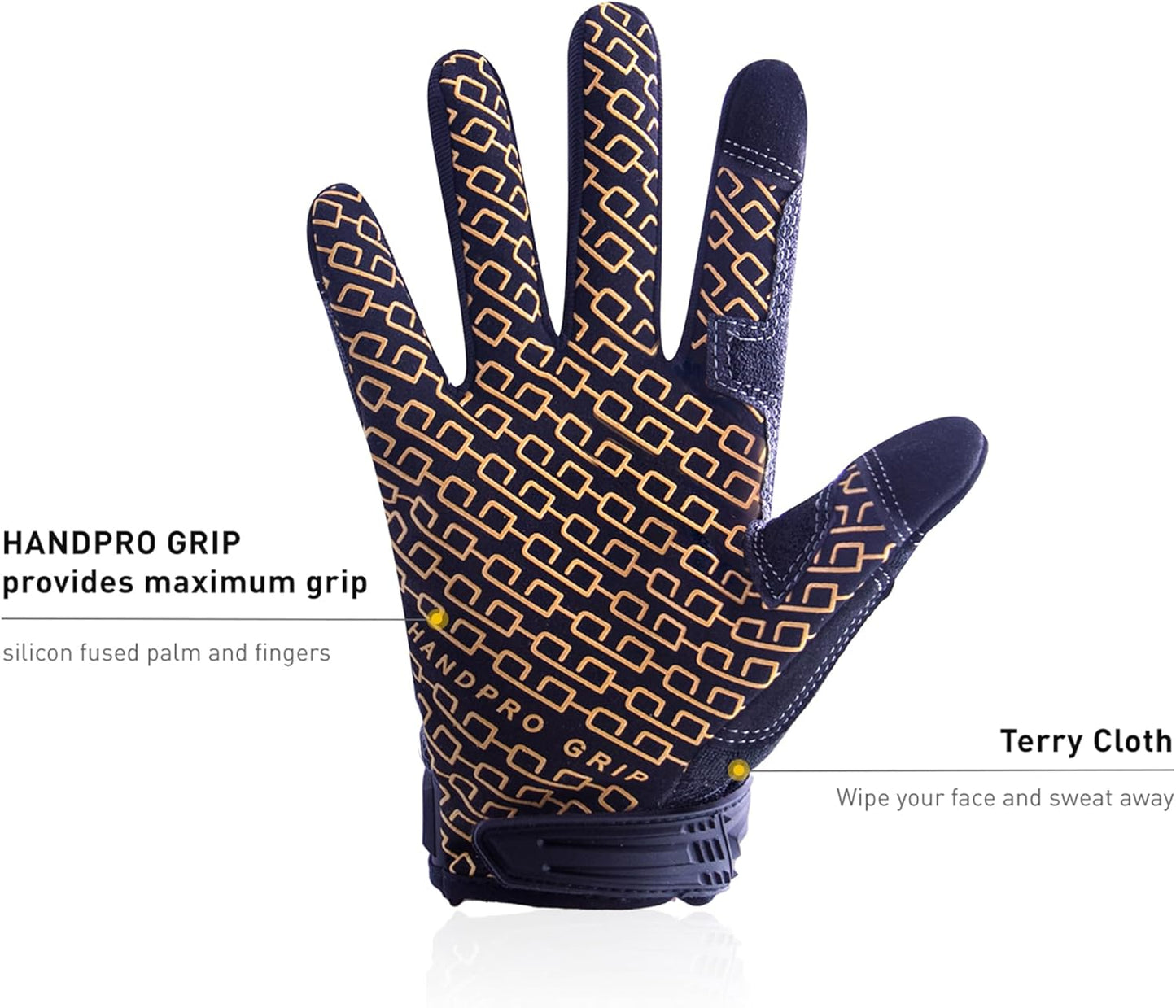 HANDLANDY Mens Work Gloves Touch screen, Utility Mechanic Gloves, Flexible Breathable Fit- Padded Knuckles & Palm