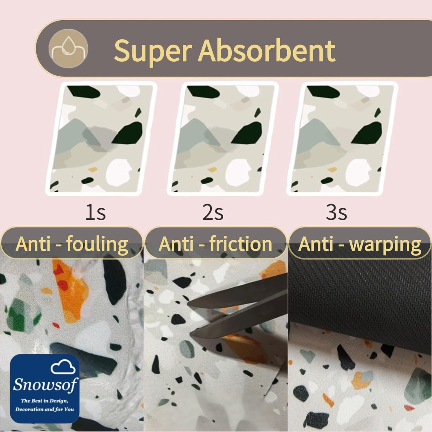 Dish Drying Mat - Absorbent Countertop Mat for Coffee Maker, Expresso Machine, Kitchen Use (04,16''×20'')