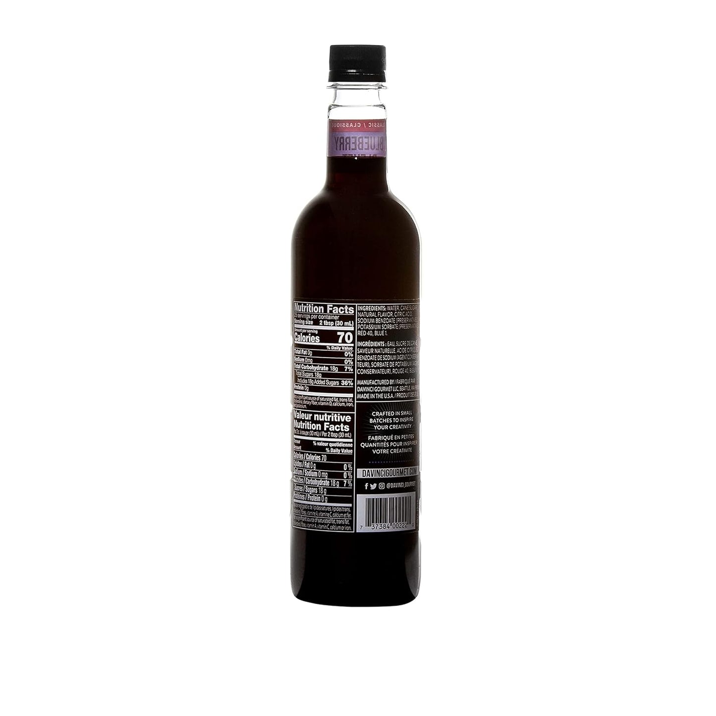 DaVinci Gourmet Classic Blueberry Syrup, 25.4 Fluid Ounces (Pack of 1)
