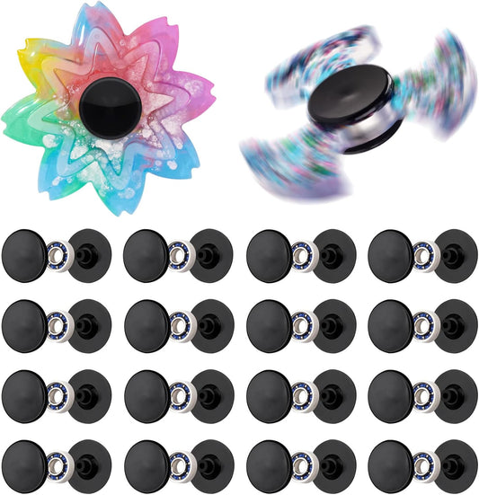 16 Pack Fidget Spinner Bearing and Cap Replacement Set, Chrome Steel Bearing Balls, High Speed 13mmx7mmx4mm Bearings Single Sealed Small Bearings for Fidget Spinner