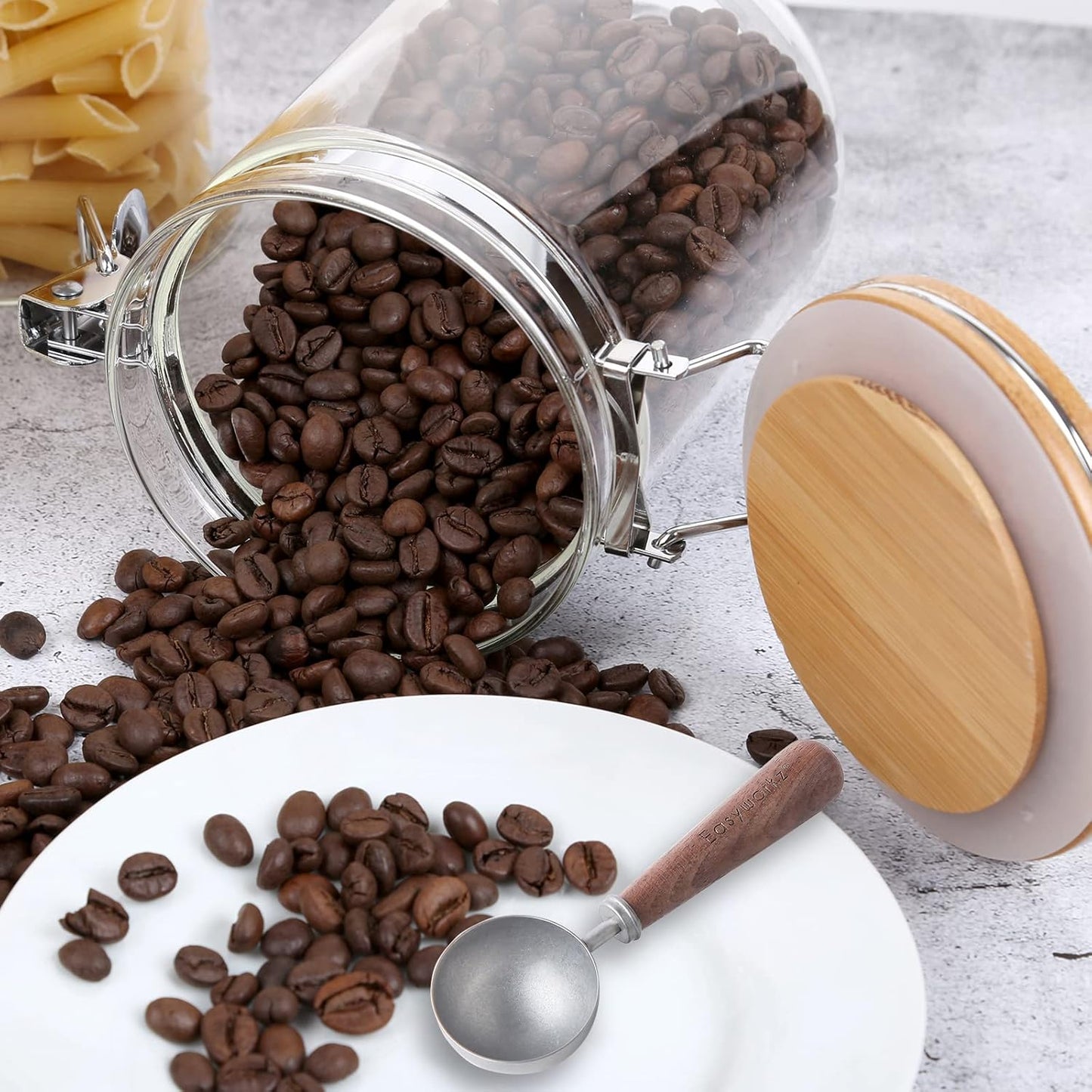 Easyworkz Retro Stainless Steel Coffee Spoon With Black Walnut Handle,10g - Measuring Spoon