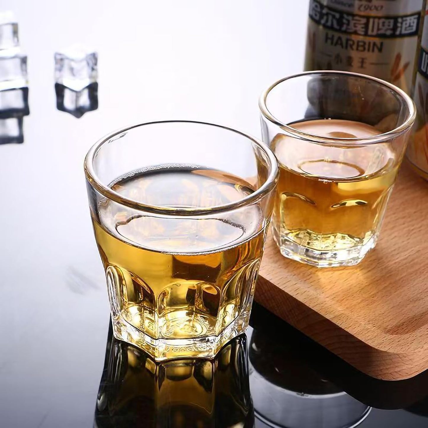 Shot Glasses Set 50ML/1.5oz.Small Espresso and LiquorGlasses for Whiskey TequilaVodka, Thick Glass Cups forPotter Style Cocktails Bar Party（2 Piece ）