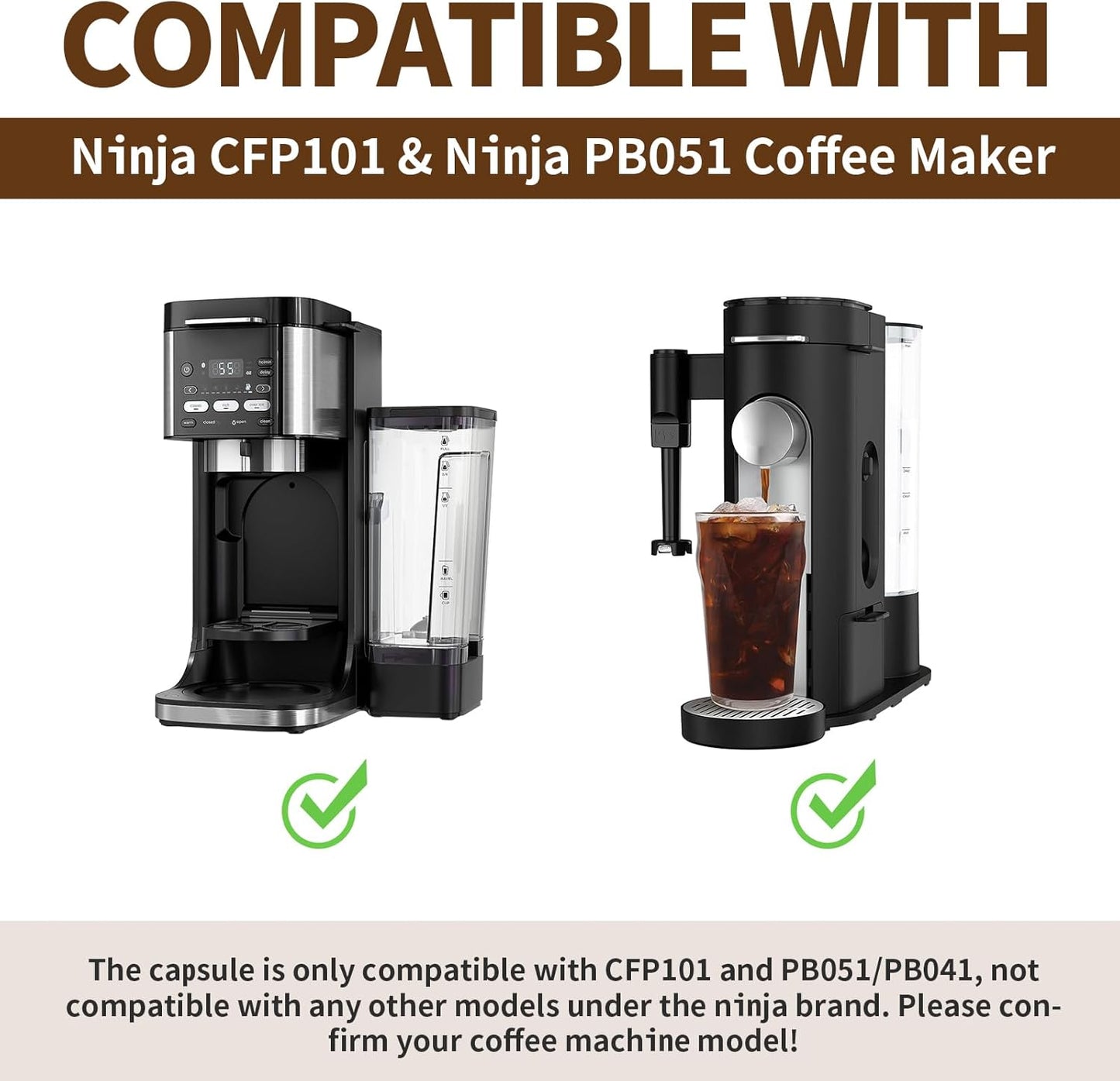 2 Pack Reusable Pods for Ninja Dual Brew Coffee Maker, Stainless Steel Reusable K Pod Permanent K Cups Filters Coffee Accessories Compatible with Ninja CFP101 & Ninja PB051 Coffee Maker