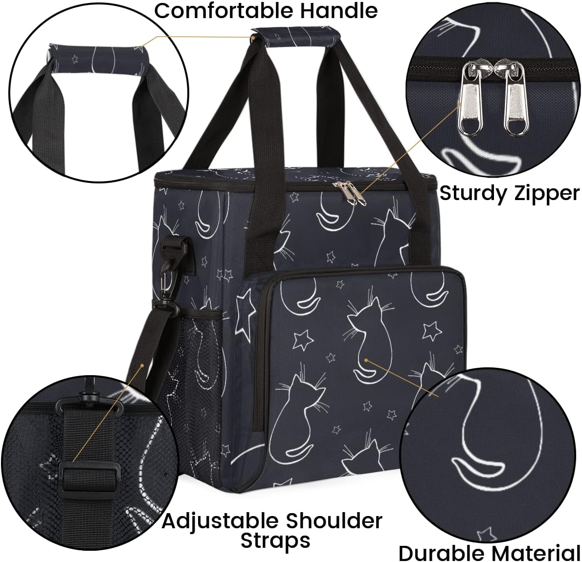 cfpolar Coffee Maker Storage Bag, Waterproof Travel Carrying Storage Tote Bag Organizer Case, Compatible with K-Mini or K-Mini Plus, And Suitable for Other Accessories， With Pockets for K-Cup Pods