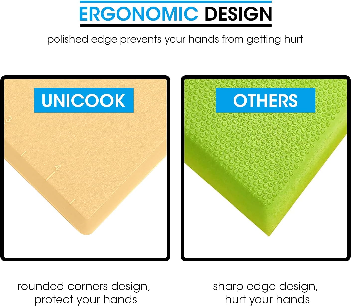 Unicook Dough Scraper, Flexible Bowl Scraper, Pastry Cutter with Measuring Scale, Nonslip Pizza Chopper, Multipurpose Baking Tool for Pizza/Dough/Cake, Easy to Clean, 2 Pack