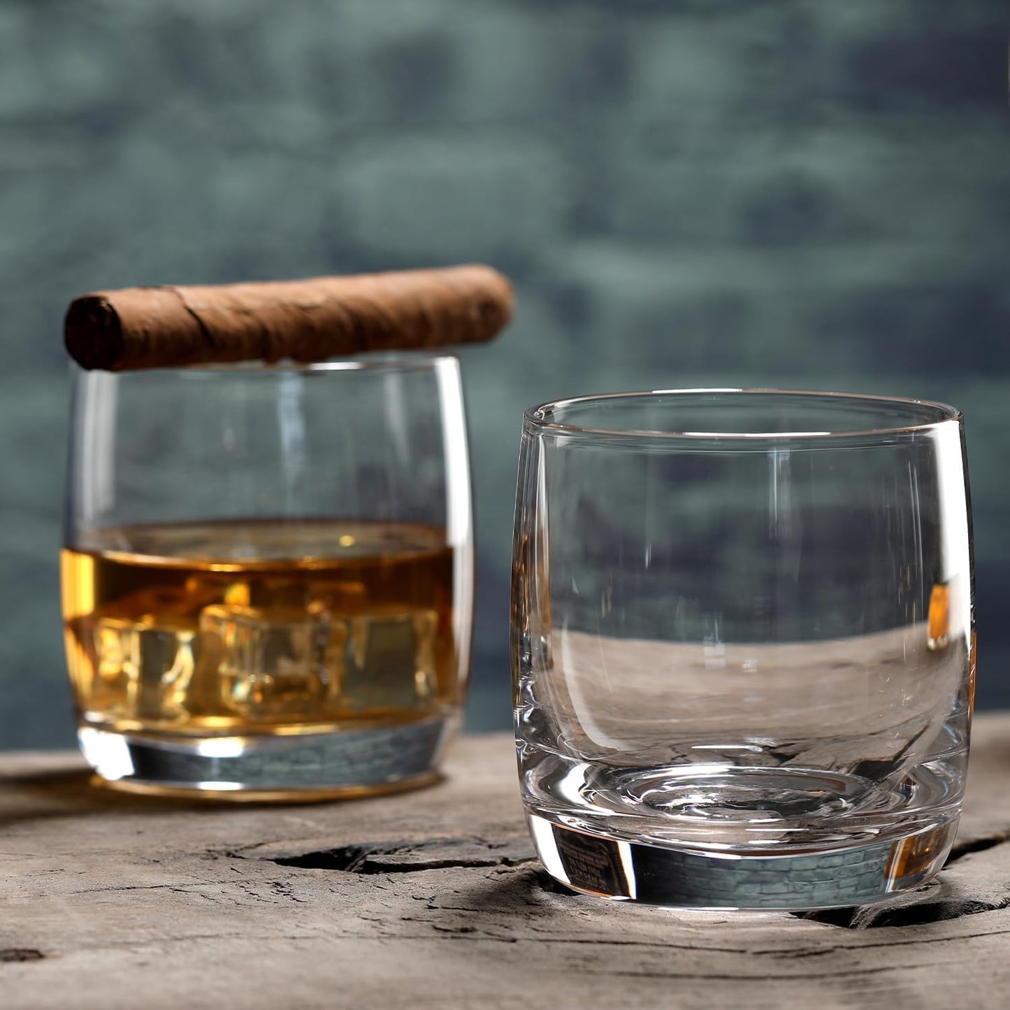 Whiskey Glasses Set of 6, Premium Crystal Bourbon Glass, 10.5 oz Drinking Glasses for Scotch, Cocktail, Whisky and Juice, Transparent Rocks Glasses, Dishwasher Safe Glassware, Gifts for Fathers