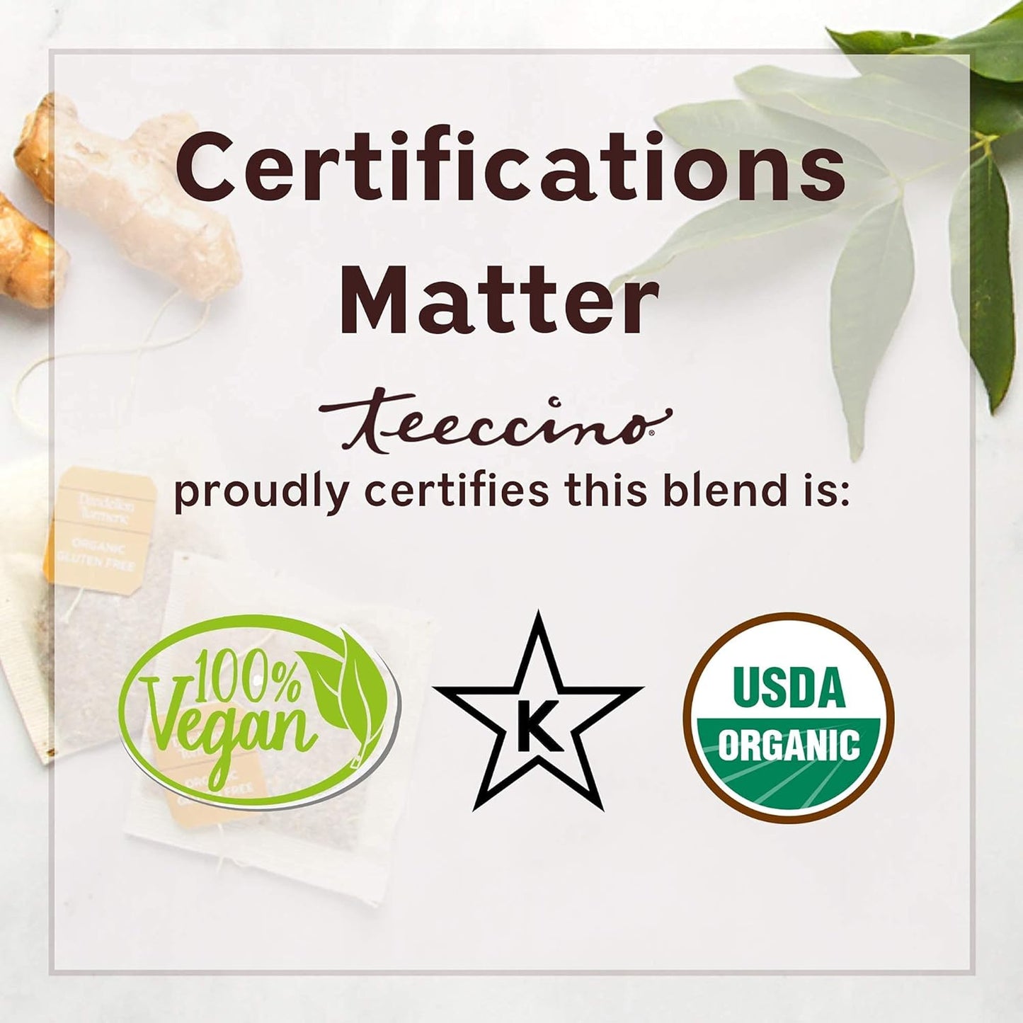 Teeccino French Roast Chicory Coffee Alternative - Ground Herbal Coffee That’s Prebiotic, Caffeine-Free & Acid Free, Dark Roast, 1.1 Pound