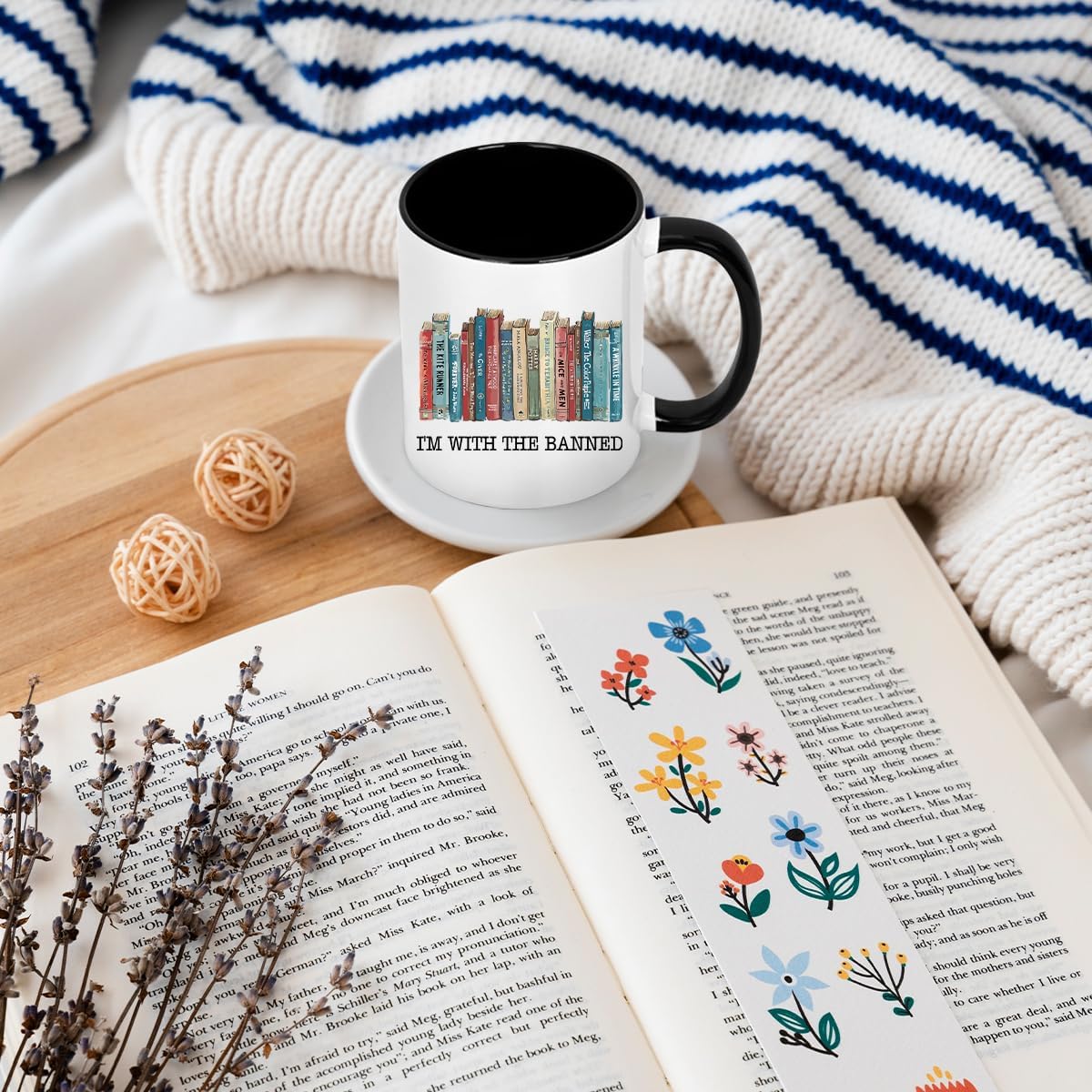 Gifts For Book Lovers, Book Lovers Gifts For Women, Book Themed Gifts for Teacher, Librarian Mug for Women, Christmas Gifts for Book Lovers Bookworm, Book Accessories, 11oz Coffee Mug