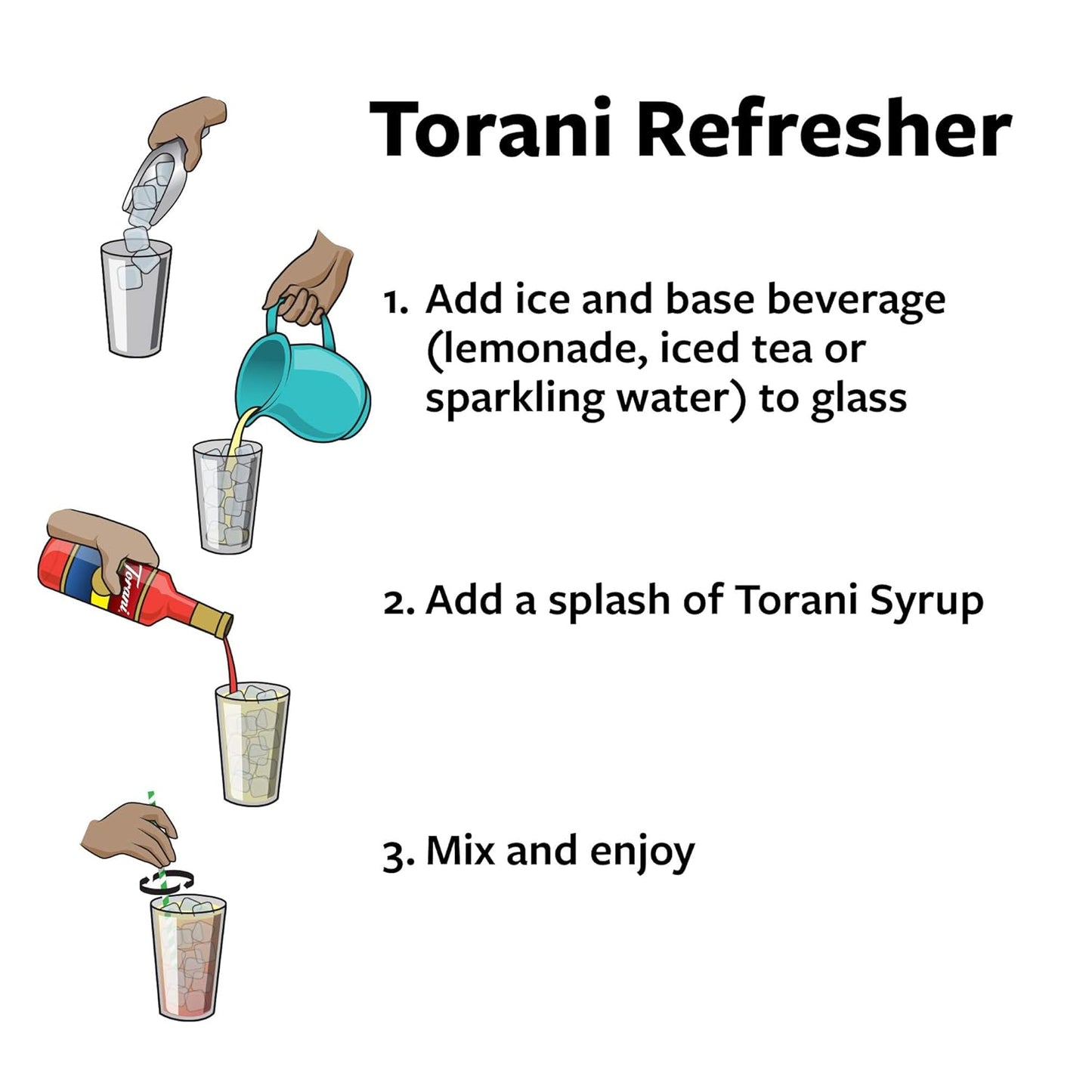Torani Sugar Free Syrup, Soda Flavors Variety Pack, 25.4 Ounce (Pack of 4)