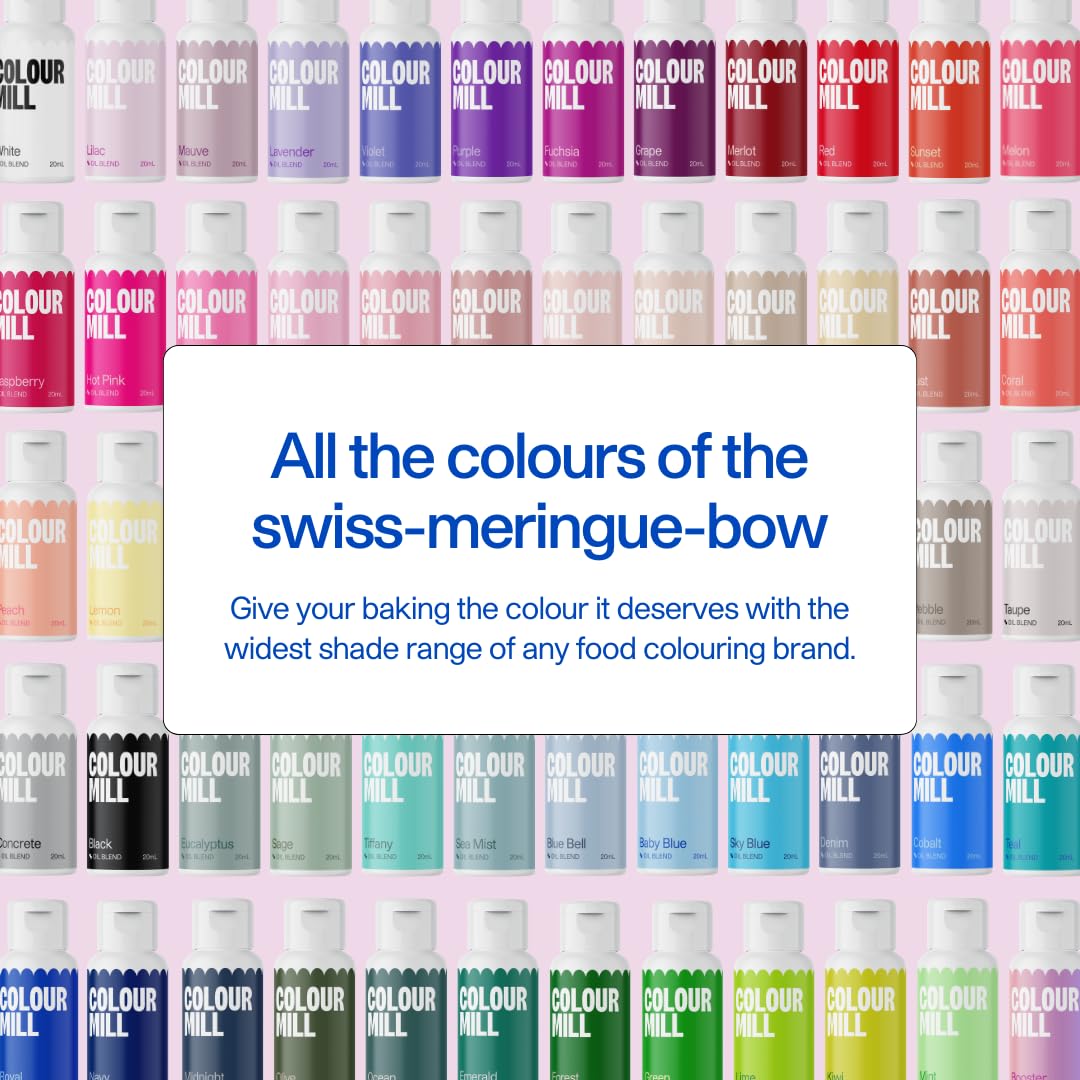 Colour Mill Oil-Based Food Coloring, 20 Milliliters Each of 6 Colors: Blush, Lavender, Lilac, Nude, Taupe and White