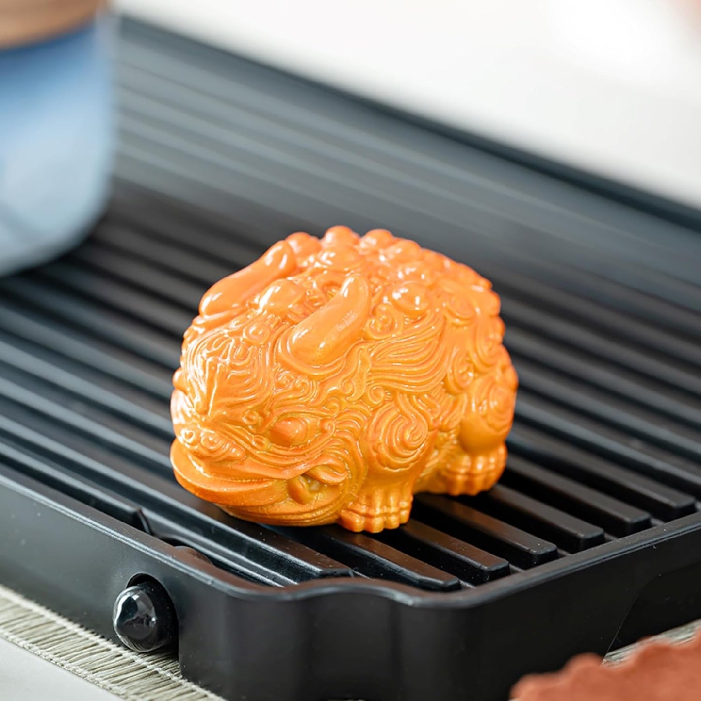 ICHAG Chinese Tea Set, Japanese Tea Sets for Adults, 15-Piece Porcelain Gongfu Tea Set with Tea Pet & Tea Tray, Japanese Teapot Set, Travel Tea Party Set, for Home/Office/Outdoor/Gifts (Blue)