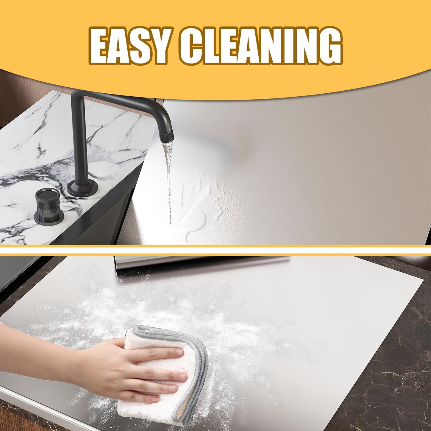 Nisorpa 304 Stainless Steel Cutting Board with Lip, Large Chopping Board for Kitchen with Rolling Pin, Cutting Boards for Chopping Meat, Vegetables, Fruits, Cheese, Bread, 35.4"Lx19.7"W