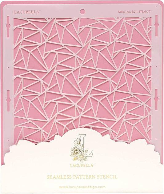 Cake Decorating Stencil for Tall Buttercream Cake, Royal Icing, Ganache, Paint, Airbrush (Kristal)
