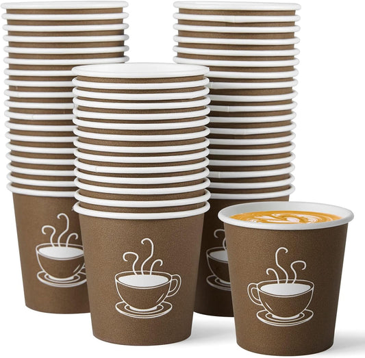 600 Pack 4 oz Paper Cups, Small Disposable Coffee Cups, Paper Espresso Cups, Hot/Cold Drinking Cups for Party, Picnic, Travel and Events