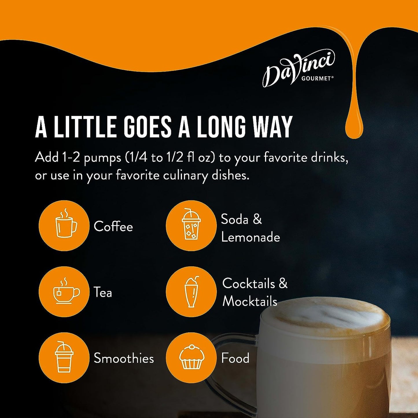 DaVinci Gourmet Classic Amaretto Syrup, 25.4 Fluid Ounces (Pack of 1)