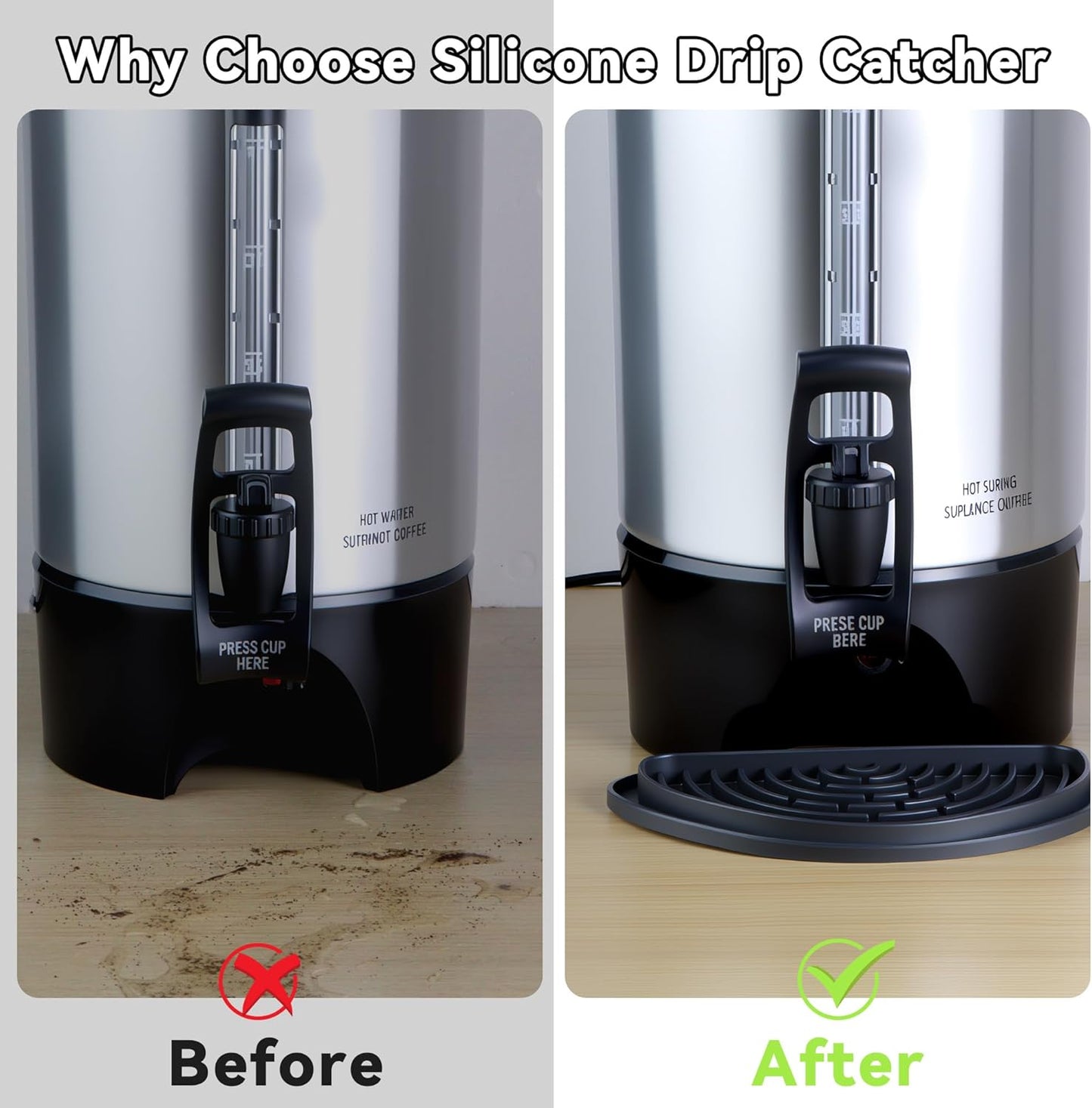 Coffee Drip Tray for Hamilton Beach 45 Cup Coffee Beverage Dispenser, Silicone Drip Pan for Drink Dispenser