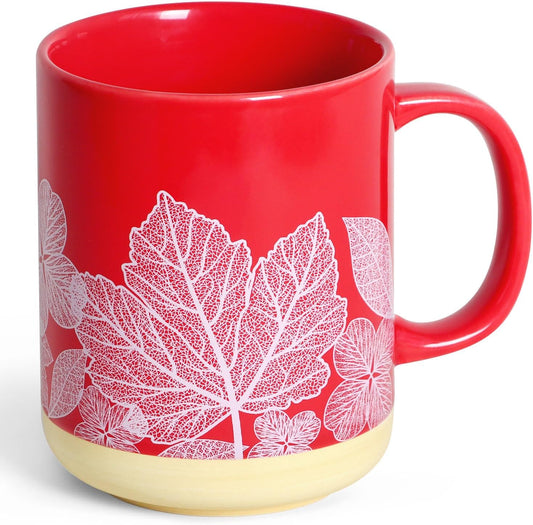17 oz Large Coffee Mug with Handle Tea Cup Novelty Coffee Cup for Men Women Office Work.Microwave and Dishwasher Safe, Red