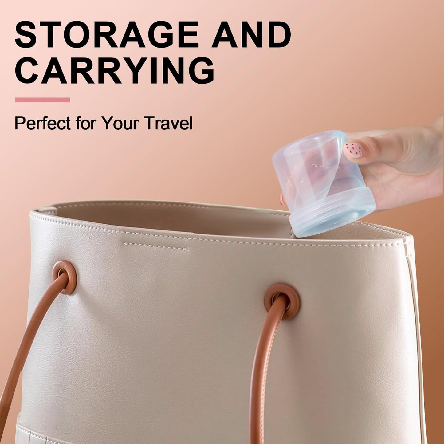 TSA Approved Wide Mouth Travel Size Containers, PP Clear Leak Proof Travel Plastic Jars with Lids for Creams Lotion Cosmetic, Jewelry Beads, Sample, Small Items Storage (3.4 oz, 4 Pcs)