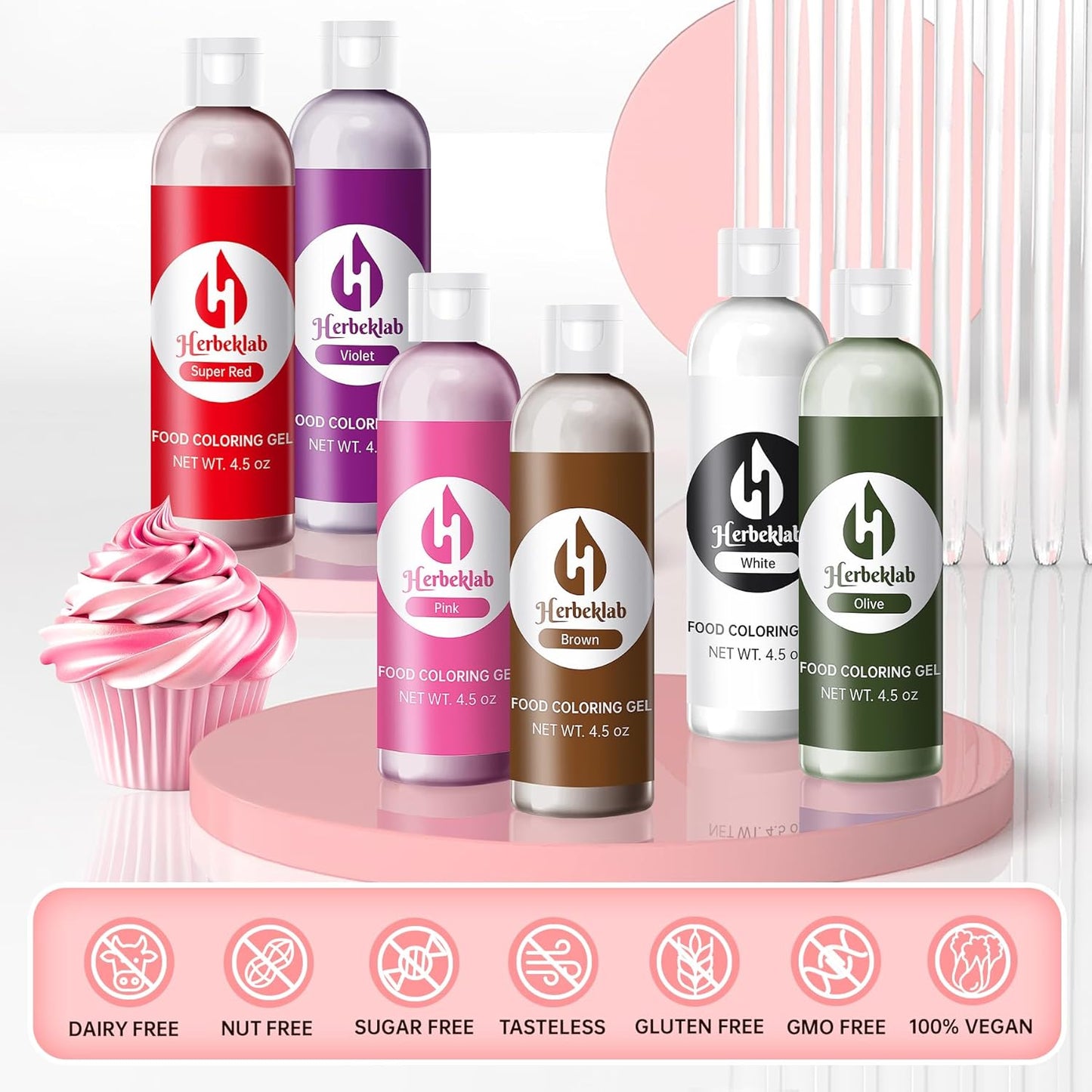 Brown Food Coloring Gel 4.5 Oz Professional Grade Brown Food Dye Concentrated Gel Food Coloring for Icing Baking Cake Decorating Cookie