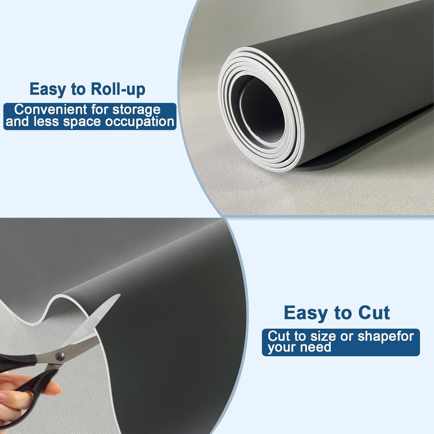 35.4"x23.6" Large Silicone Mat for Kitchen Counter, Heat Resistant Non-Slip Countertop Protector, Waterproof Silicone Craft Mat for Kitchen Island, Black