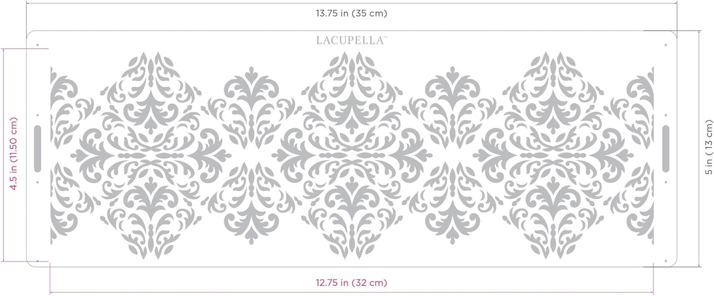 Long Border Cake Stencil, 4" x 12.75" (Peppi)