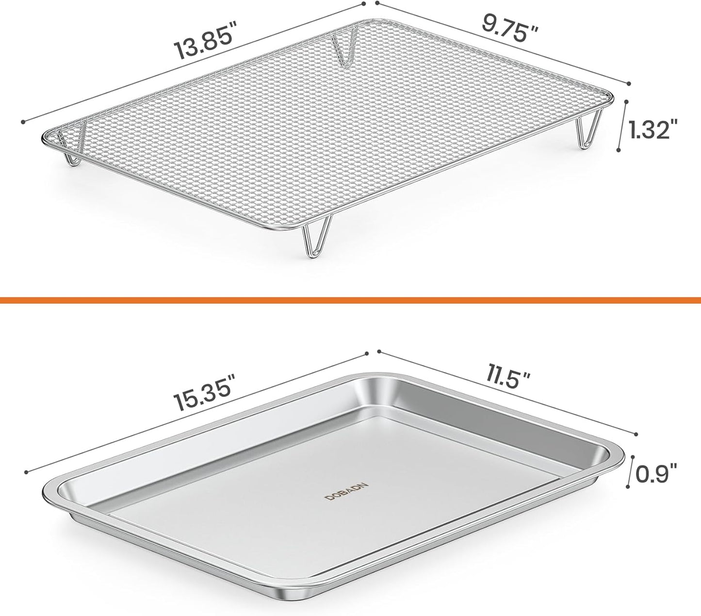 only fire Stainless Steel Baking Sheet with Rack Roasting Pans for Smokers and Pellet Grills Great Kitchen Baking Accessories