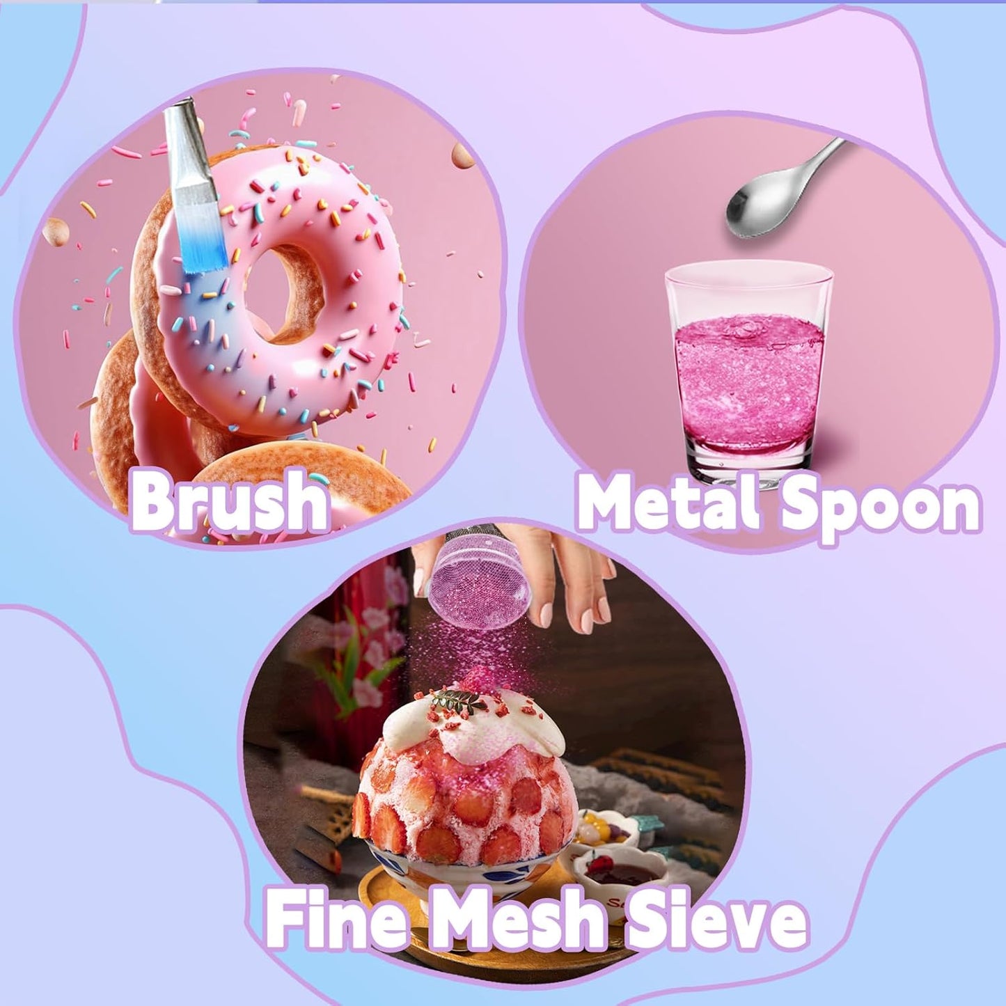 COLAYERIST Edible Glitter, 8 Colors Edible Glitter for Cocktails Drinks Cakes Cookies, Food Grade Vegan Luster Dust Edible, Drink Cocktail Champagne Food Cake Glitterr Bomb, 3g/Bottle