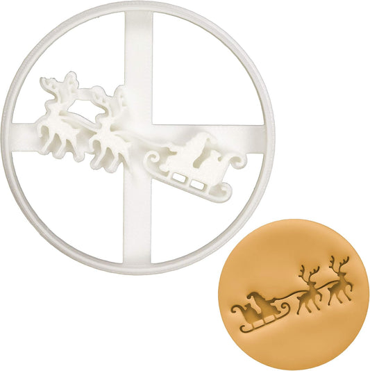 Santa Claus and Reindeer cookie cutter, 1 piece - Bakerlogy