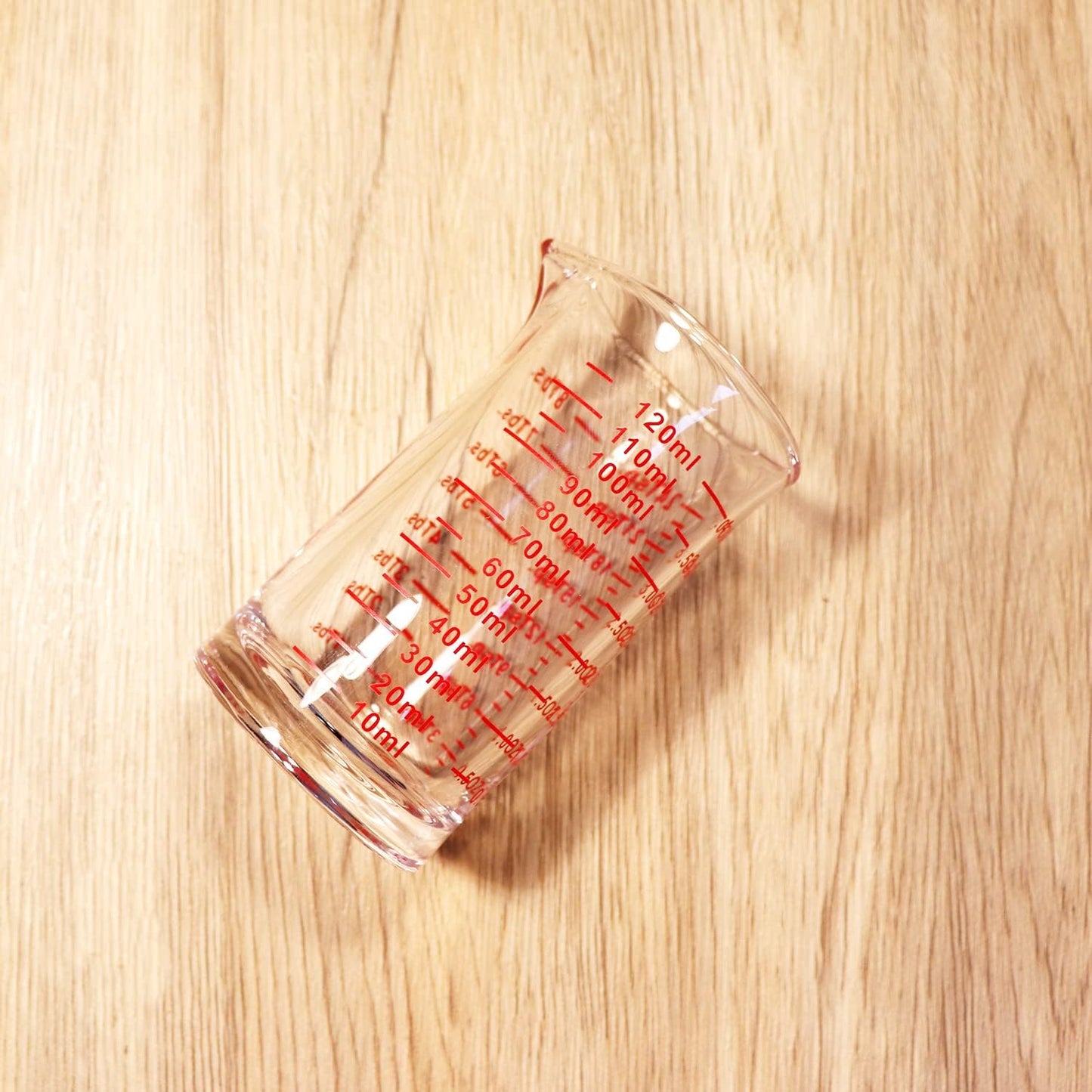 Ackers 4 Oz Glass Measuring Cup,Borosilicate Shot Glass with V-Shaped Spout(Pack of 2)