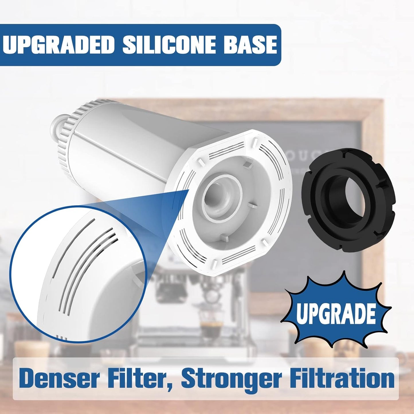 4 Pack Replacement Water Filter for Breville Espresso Machine Barista Touch Bes880, Barista Pro BES878, Oracle Touch BES990, Oracle BES980, Dual Boiler BES920 Bambino ClaroSwiss Sage by Funmit