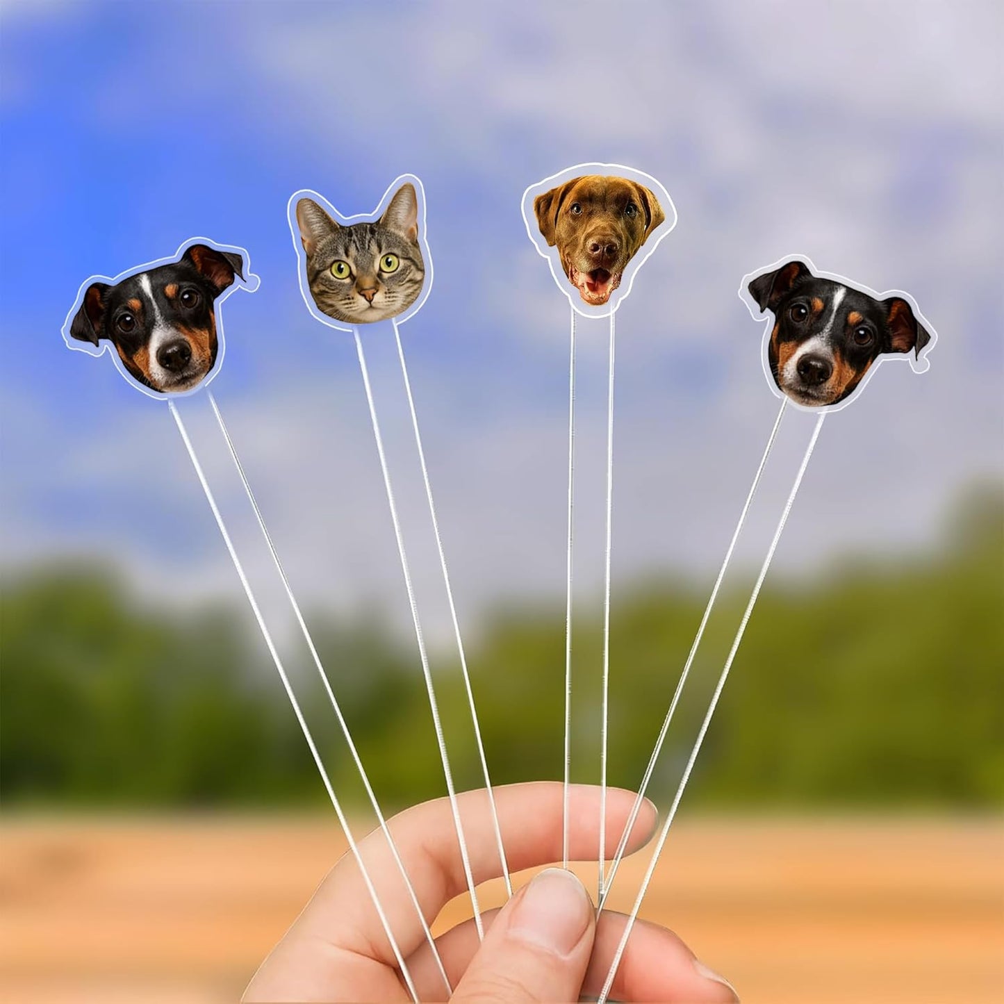 Custom Wedding Dog Stir Sticks, Personalized Pet Acrylic Cocktail Stirrers, Unique Wedding Drink Sticks, Reusable Acrylic Stirrers, Wedding Favors and Decorations Style 3