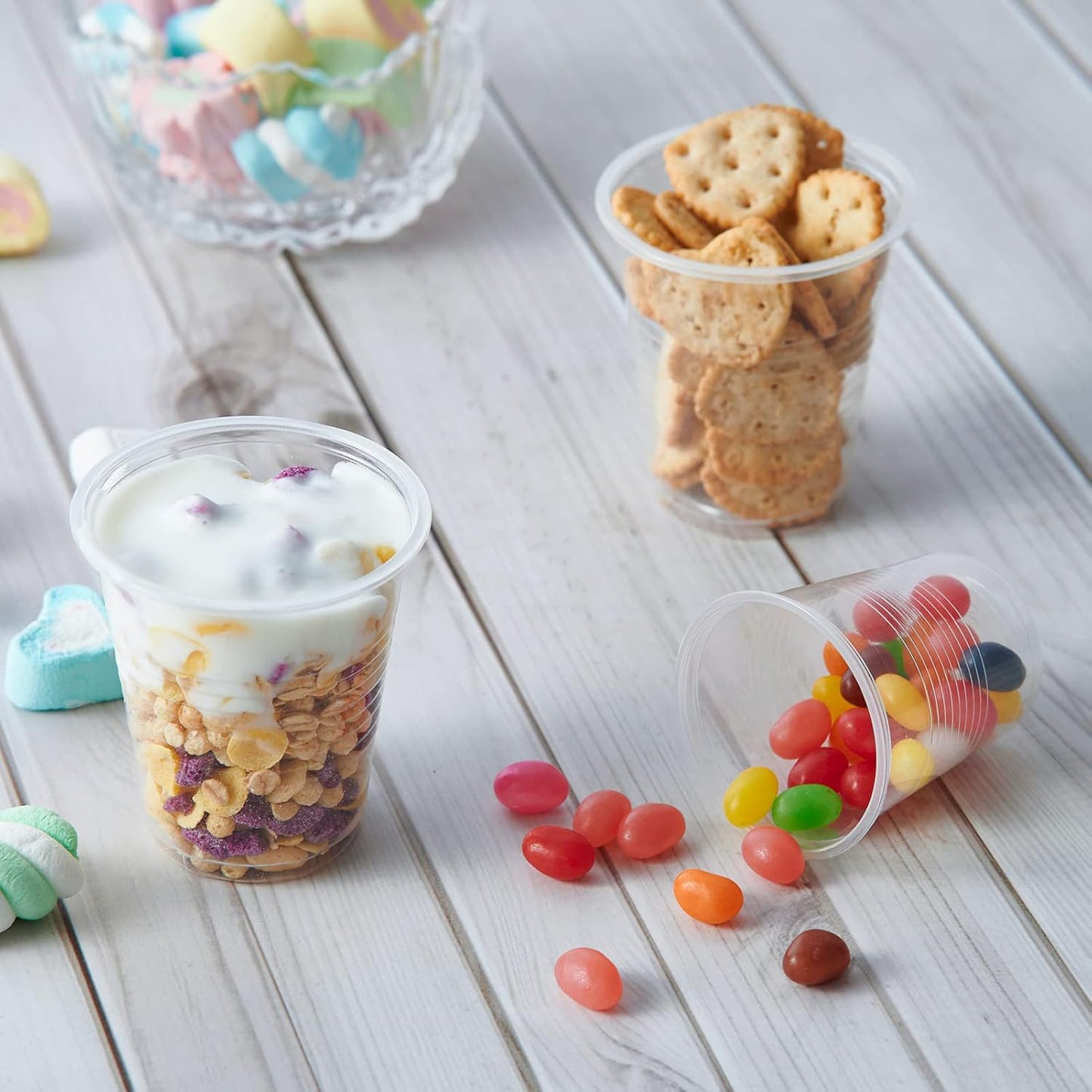 Vplus 2000 Pack 3 OZ Cold Clear Small Plastic Cups, 3 Ounce Disposable Measuring Tasting Sample Mouthwash Dessert Shot Cups for Bathroom, Party, Drinking