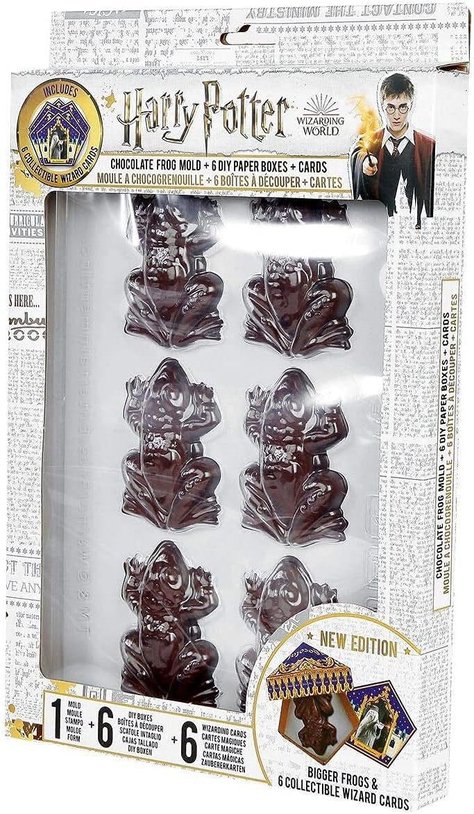 Cinereplicas Harry Potter - Chocolate Frog Mold (6 Wizard Card, 6 DIY Boxes) - Official License