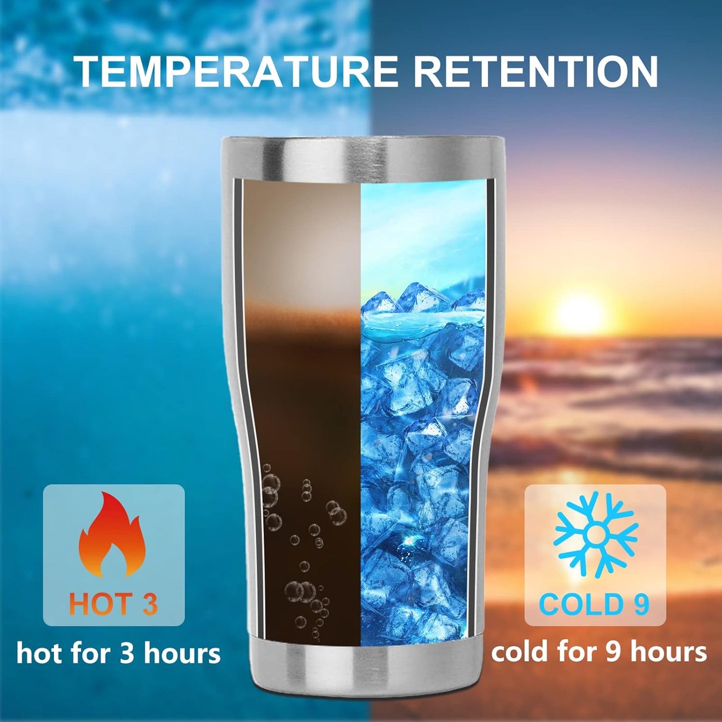 DOMICARE 20oz Tumbler with Lid Stainless Steel Tumblers Bulk, Double Wall Vacuum Insulated Coffee Travel Mug, 8 Pack Stainless Steel