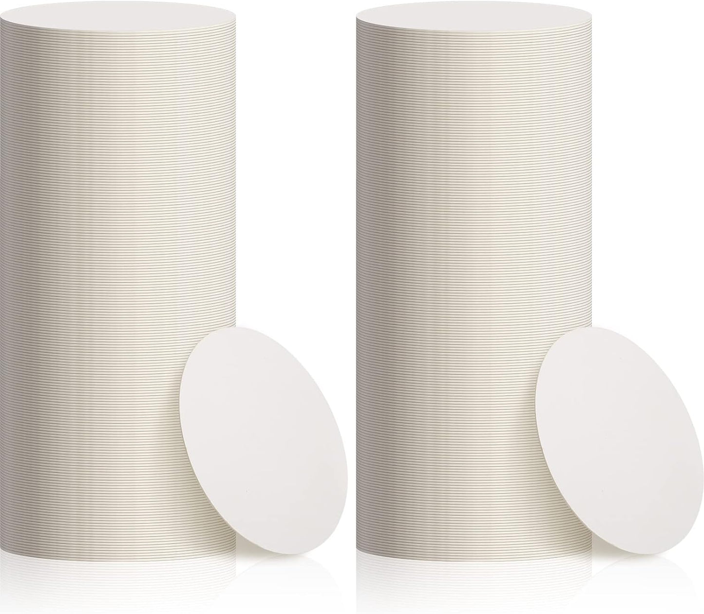 TaoBary 400 Pcs Disposable Paper Coasters Bulk 1MM, 4 Inch Round Cardboard Coasters Blank for Bar Drinks DIY Crafts Arts Wedding (White)