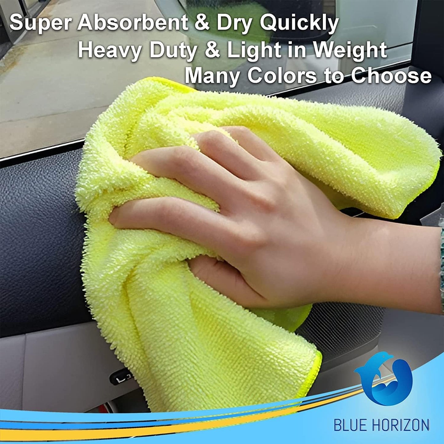 Microfiber Cleaning Cloths - 36 Pack, 16x16 Reusable, Lint-Free, Highly Absorbent Towels for Home, Kitchen, Car Detailing & Windows - Soft, Durable, Washable Cleaning Rags (Mix Color, 16" x 16")